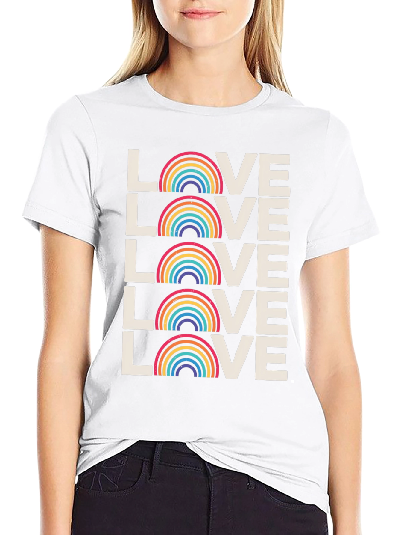 Rainbow Love Graphic Tee - Pride Month Shirt