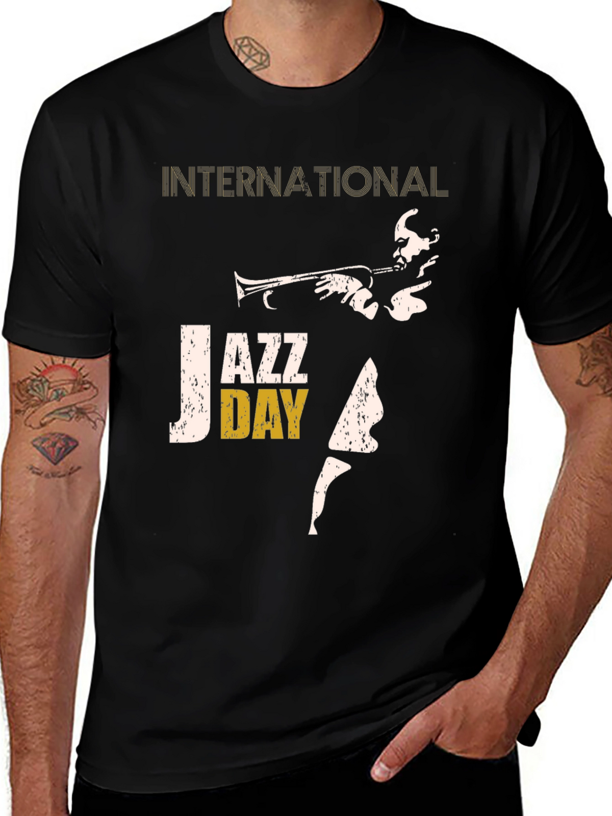 International Jazz Day Black T-Shirt
