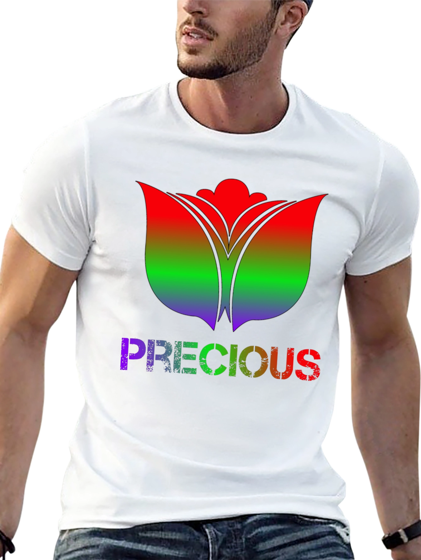 Rainbow Tulip Precious Black Tee