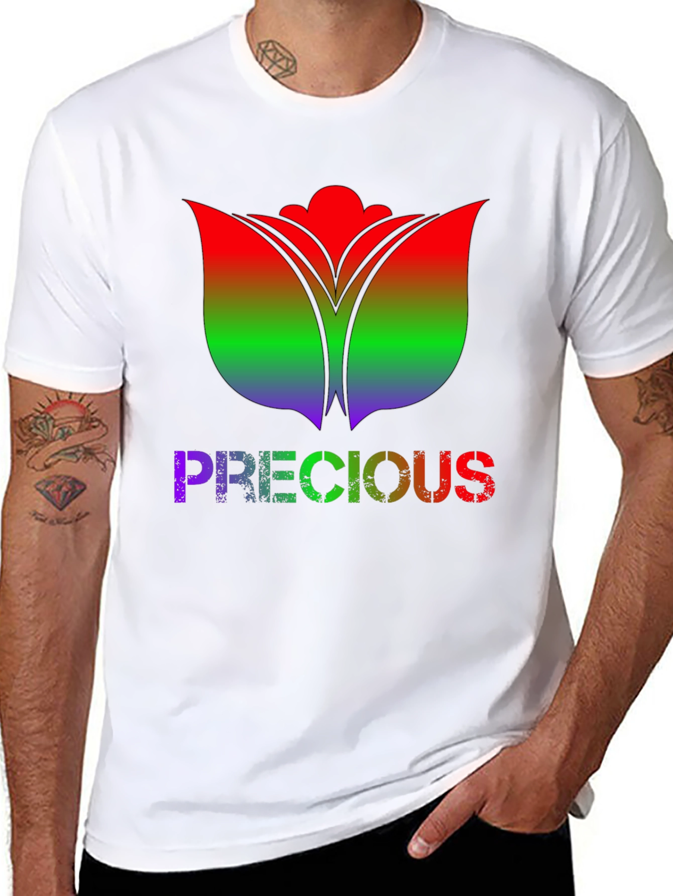 Rainbow Tulip Precious Black Tee