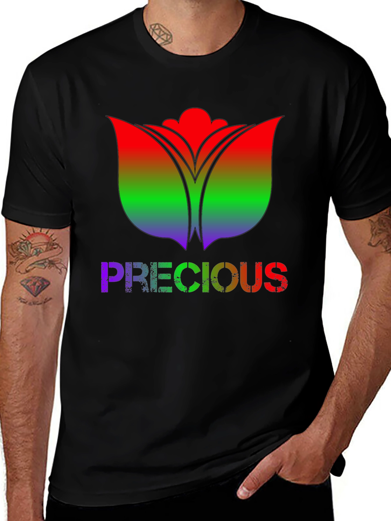 Rainbow Tulip Precious Black Tee