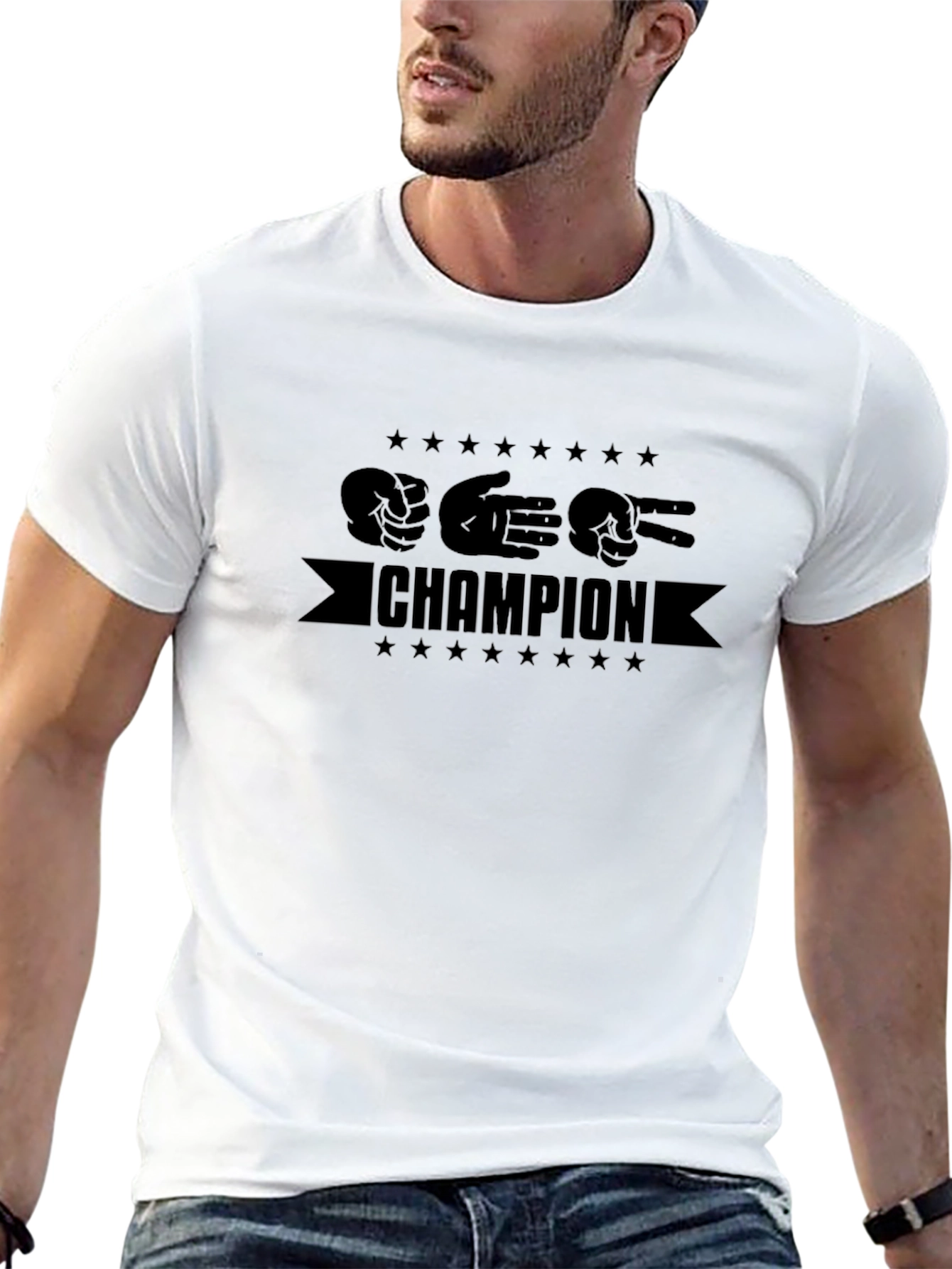 Rock Paper Scissors Champion Black T-Shirt