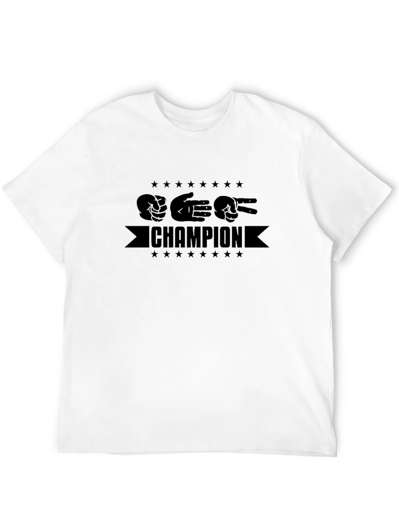 Rock Paper Scissors Champion Black T-Shirt