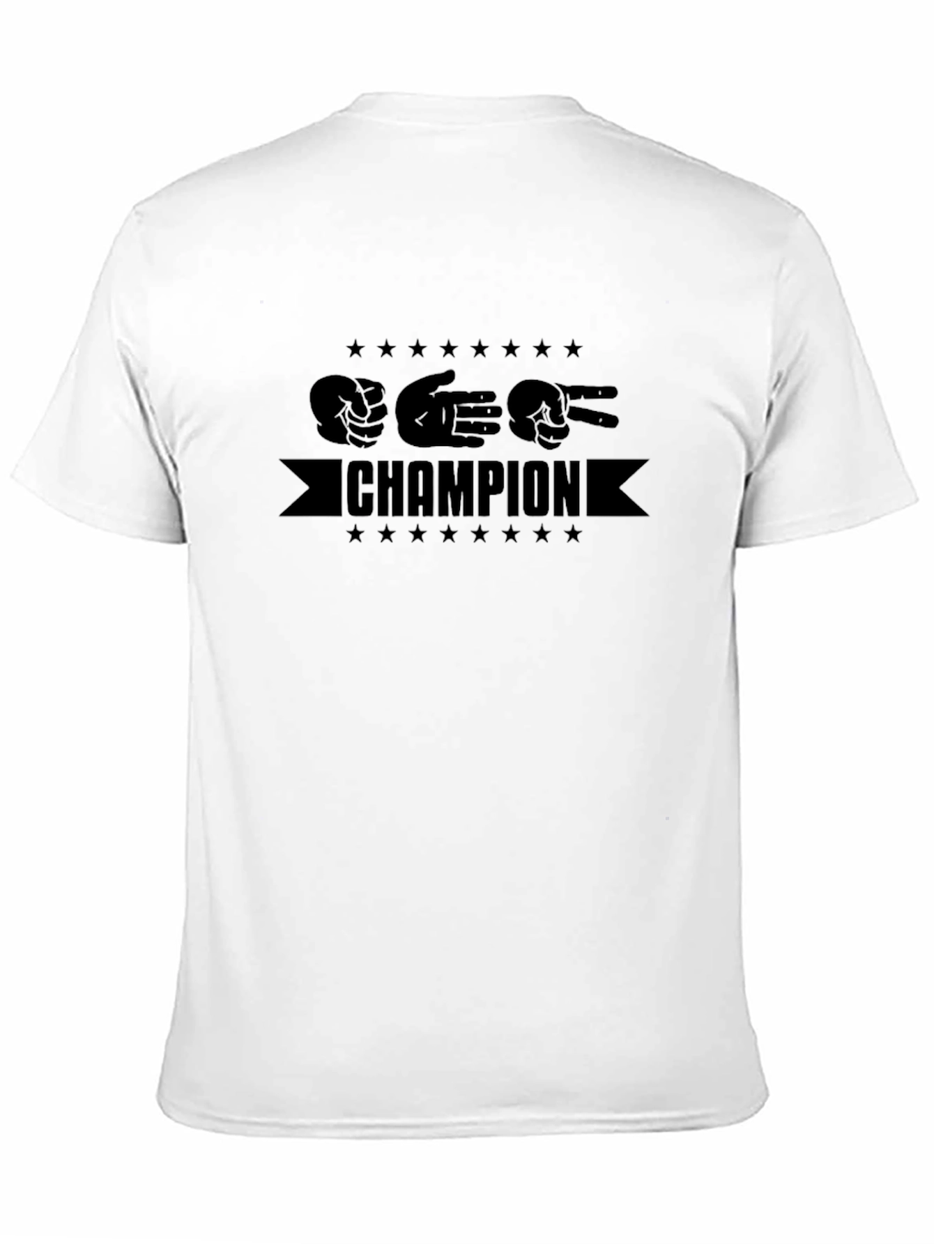 Rock Paper Scissors Champion Black T-Shirt