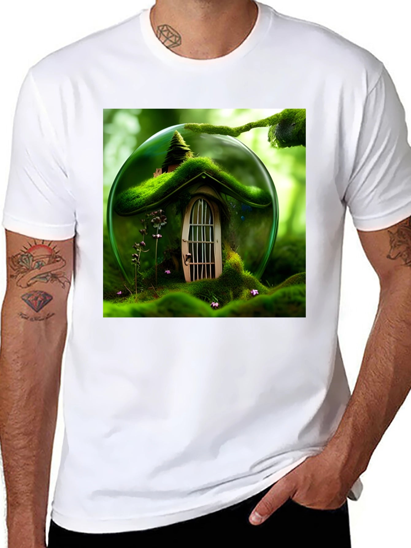 Enchanted Forest House Graphic T-Shirt