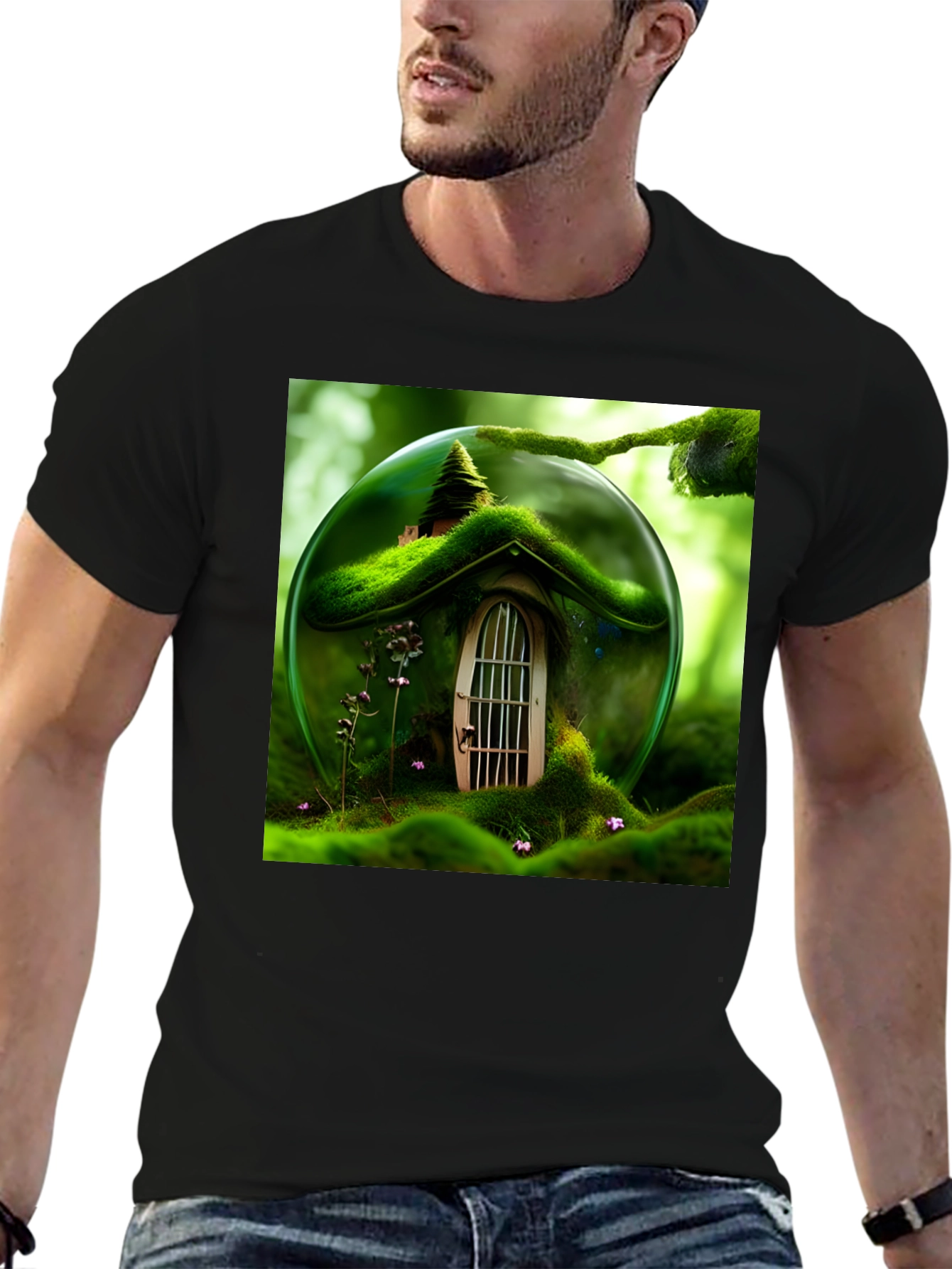 Enchanted Forest House Graphic T-Shirt