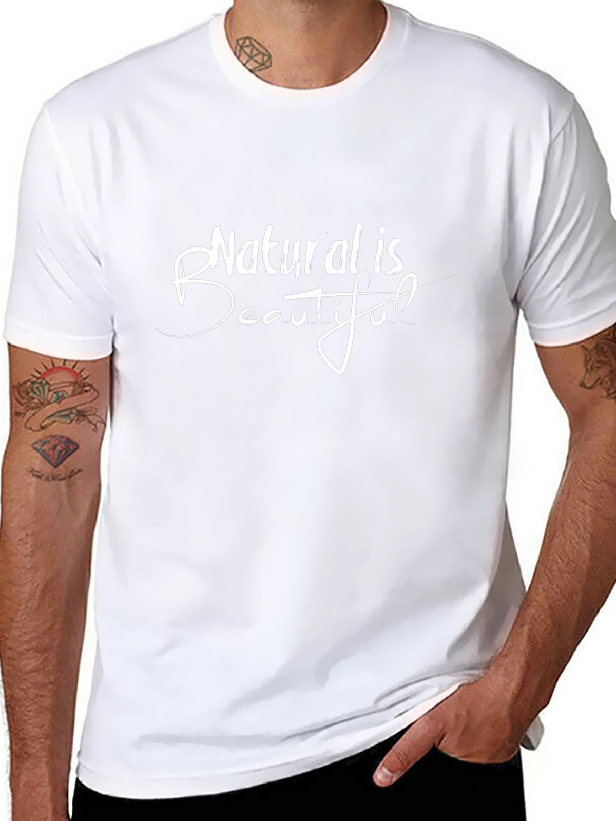 Natural is Beautiful Black Graphic Tee