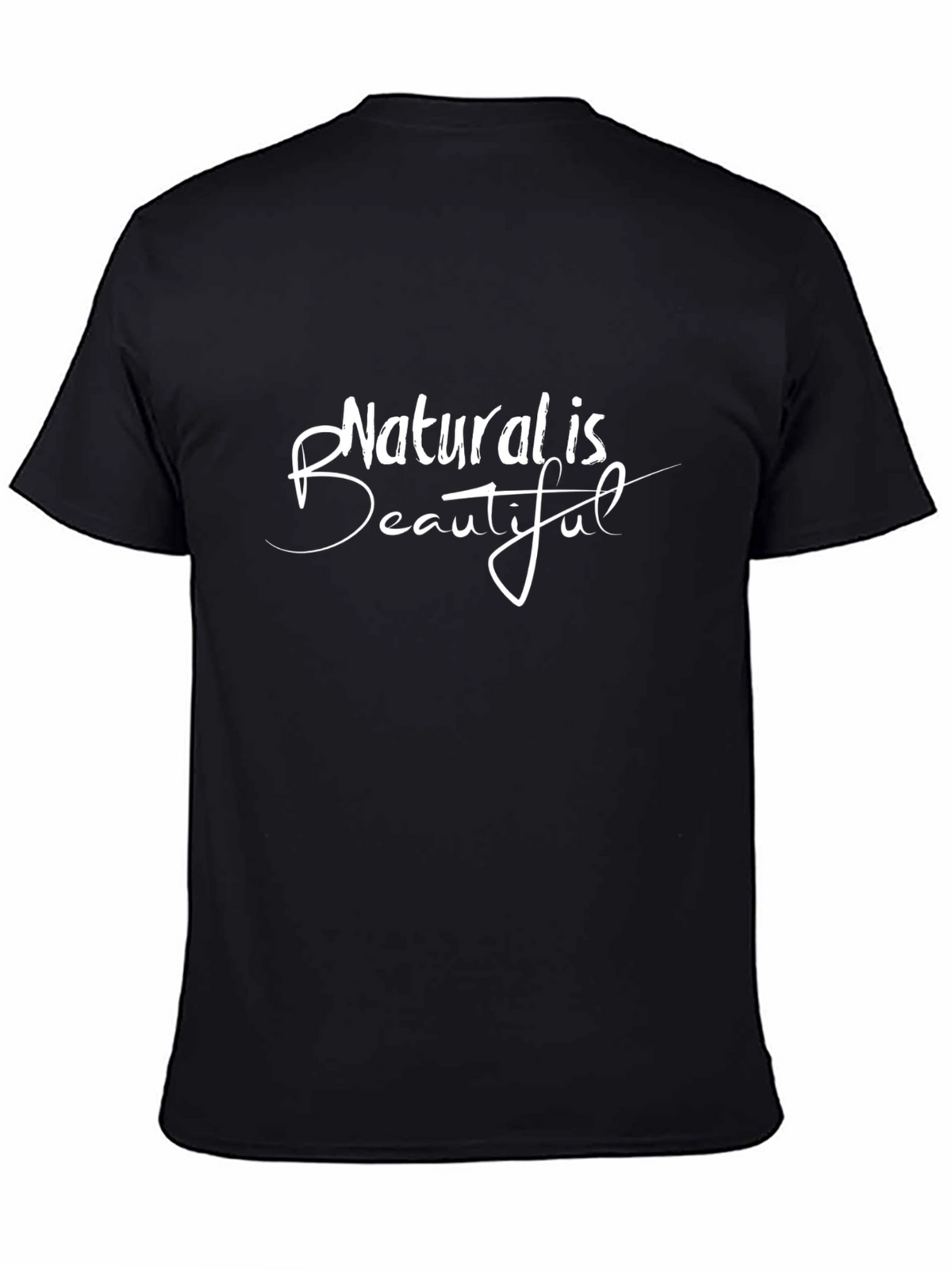 Natural is Beautiful Black Graphic Tee