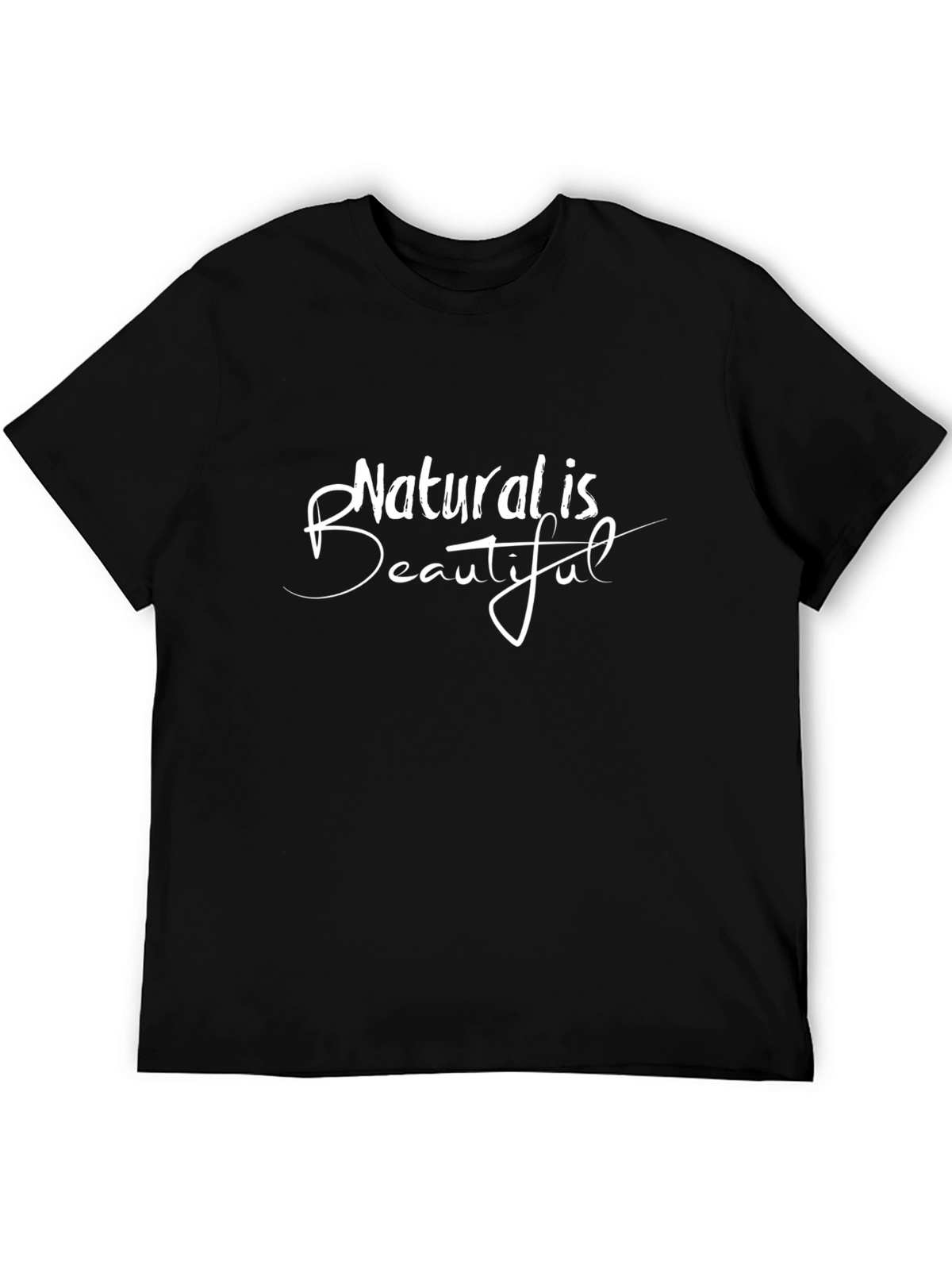 Natural is Beautiful Black Graphic Tee