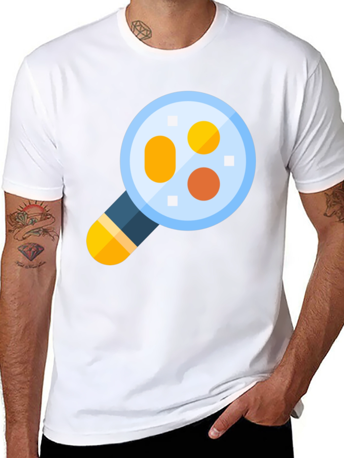 Science T-Shirt: Magnifying Glass Cell Design