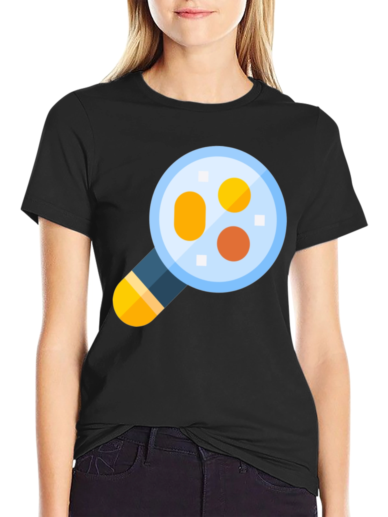 Science T-Shirt: Magnifying Glass Cell Design