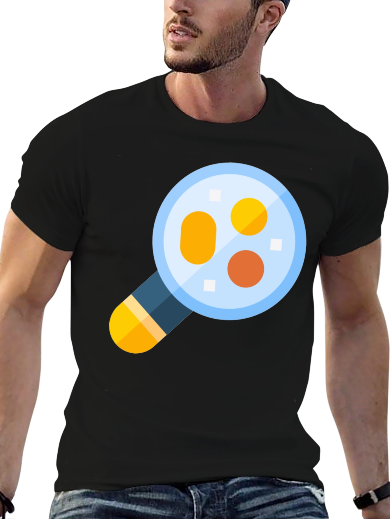 Science T-Shirt: Magnifying Glass Cell Design