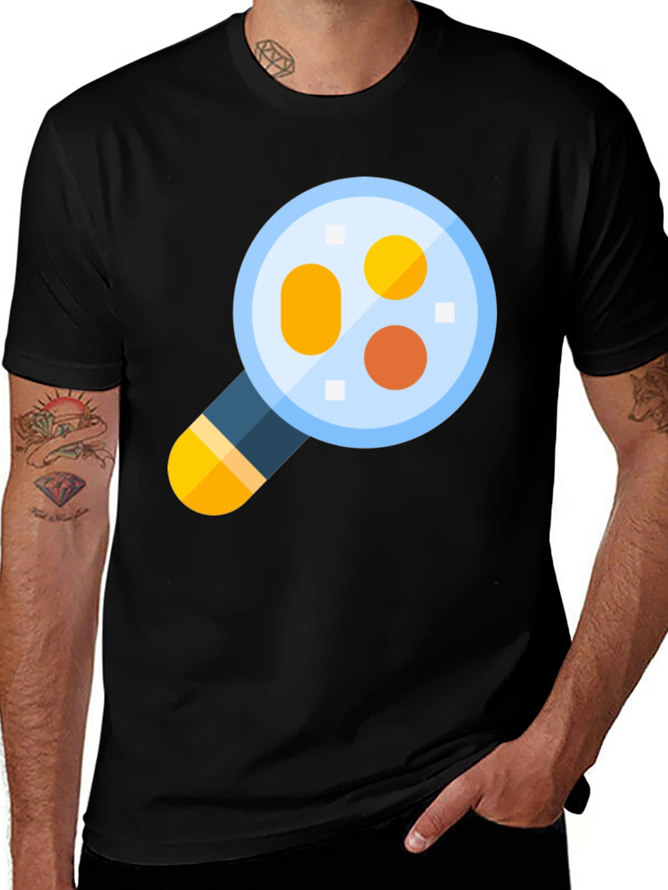 Science T-Shirt: Magnifying Glass Cell Design