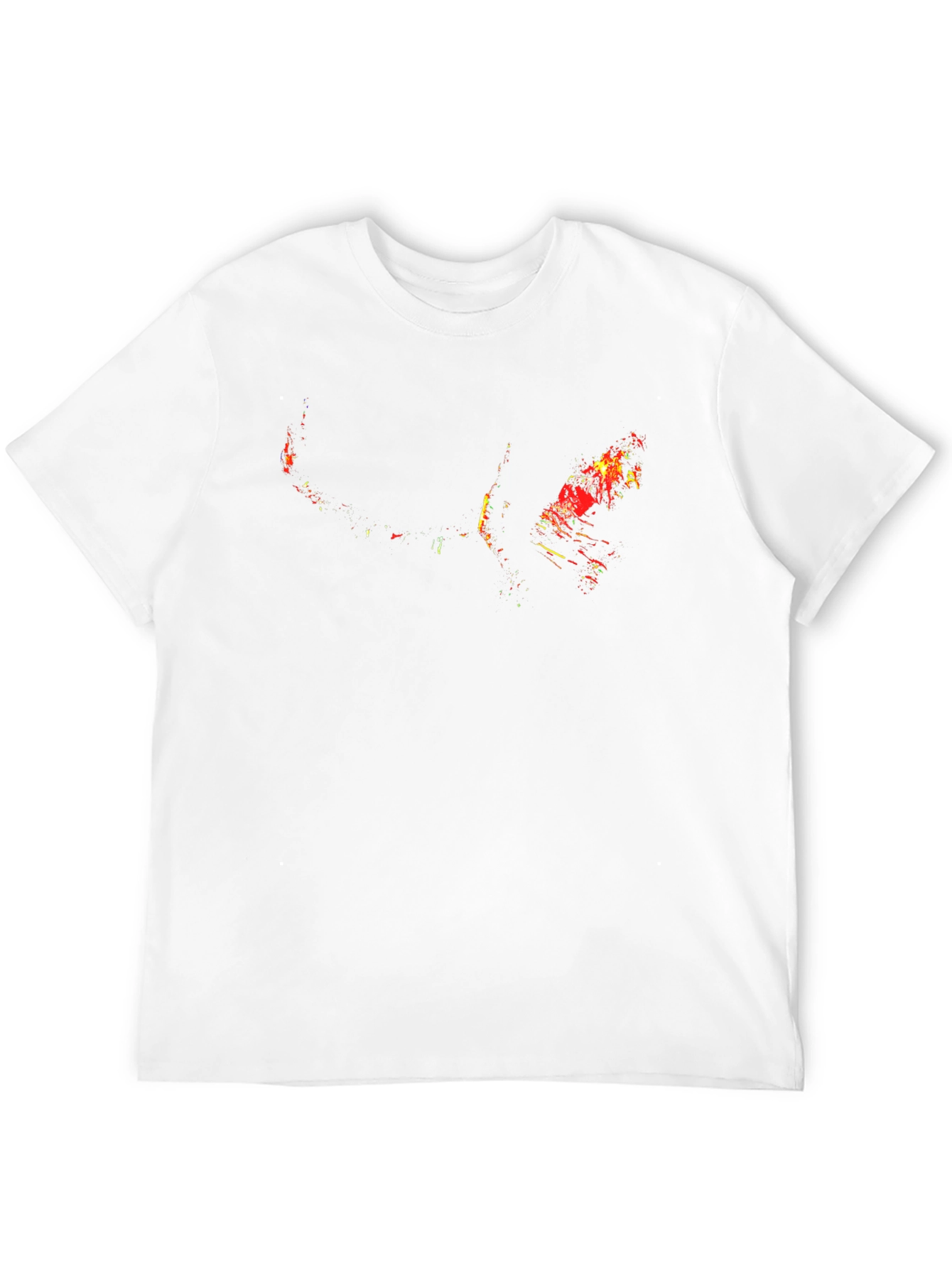 Abstract Fire Print Black T-Shirt