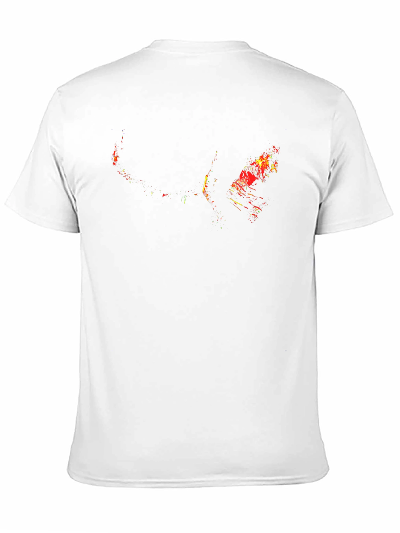 Abstract Fire Print Black T-Shirt