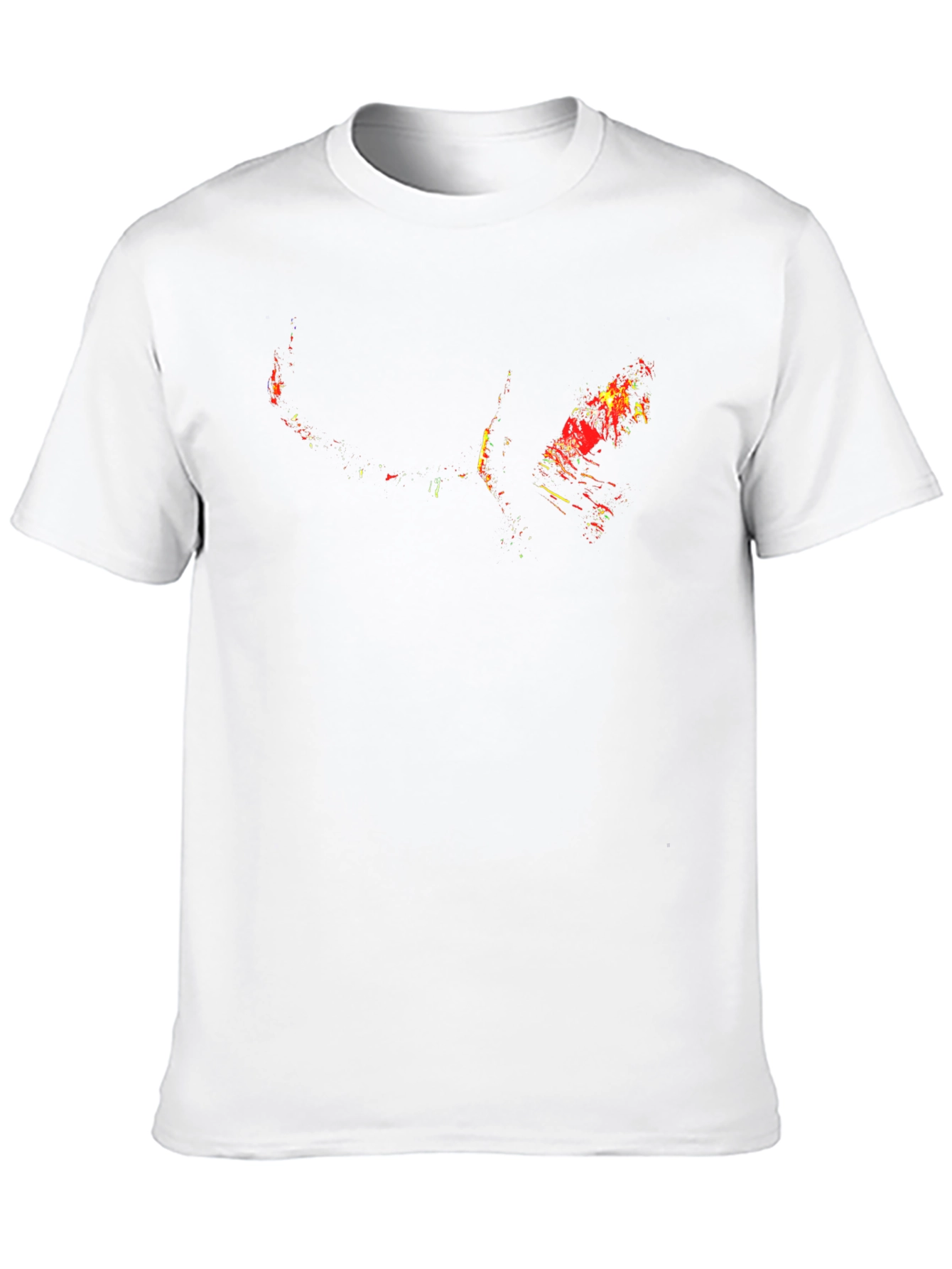 Abstract Fire Print Black T-Shirt