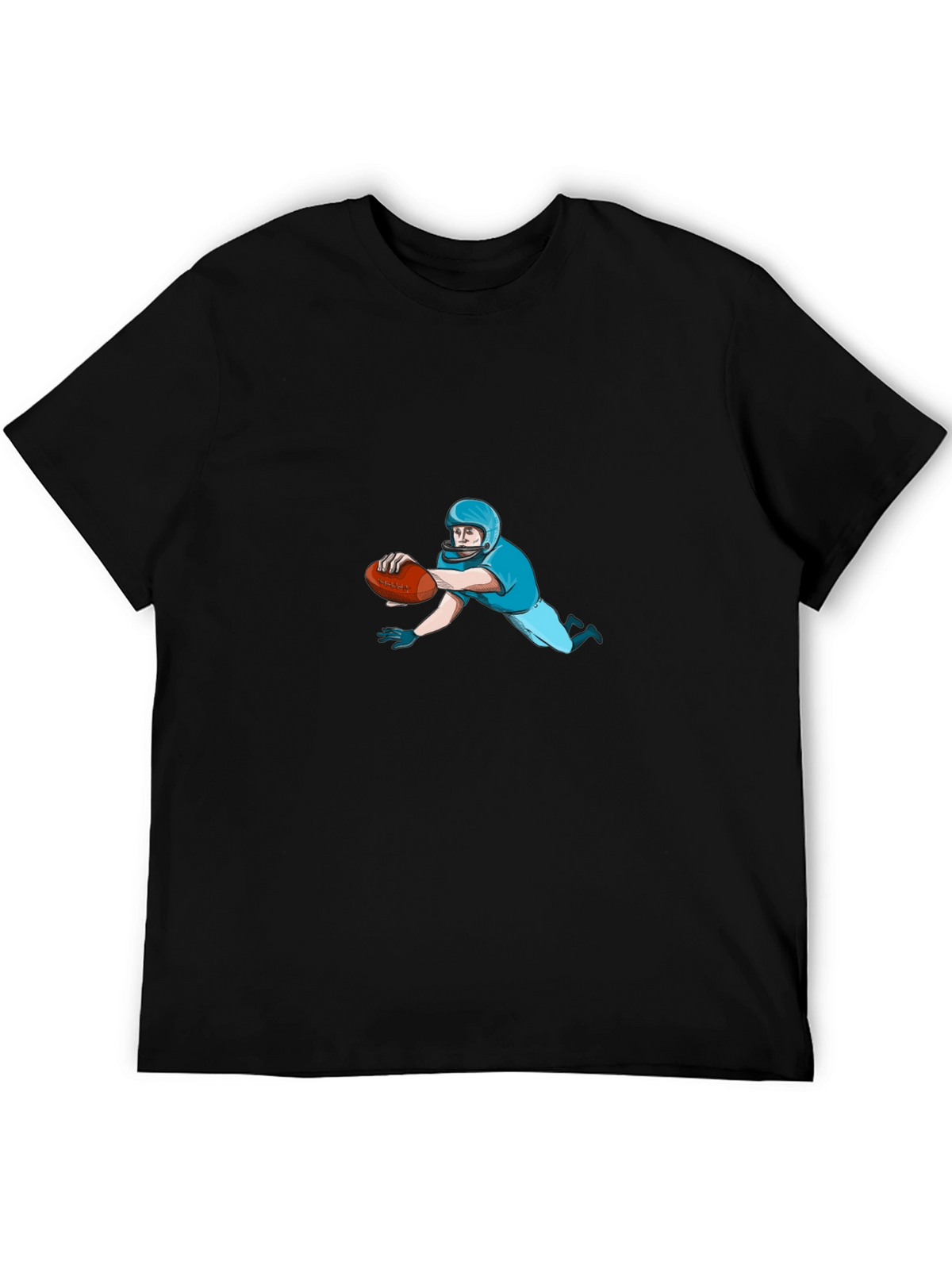 Football Player Black T-Shirt