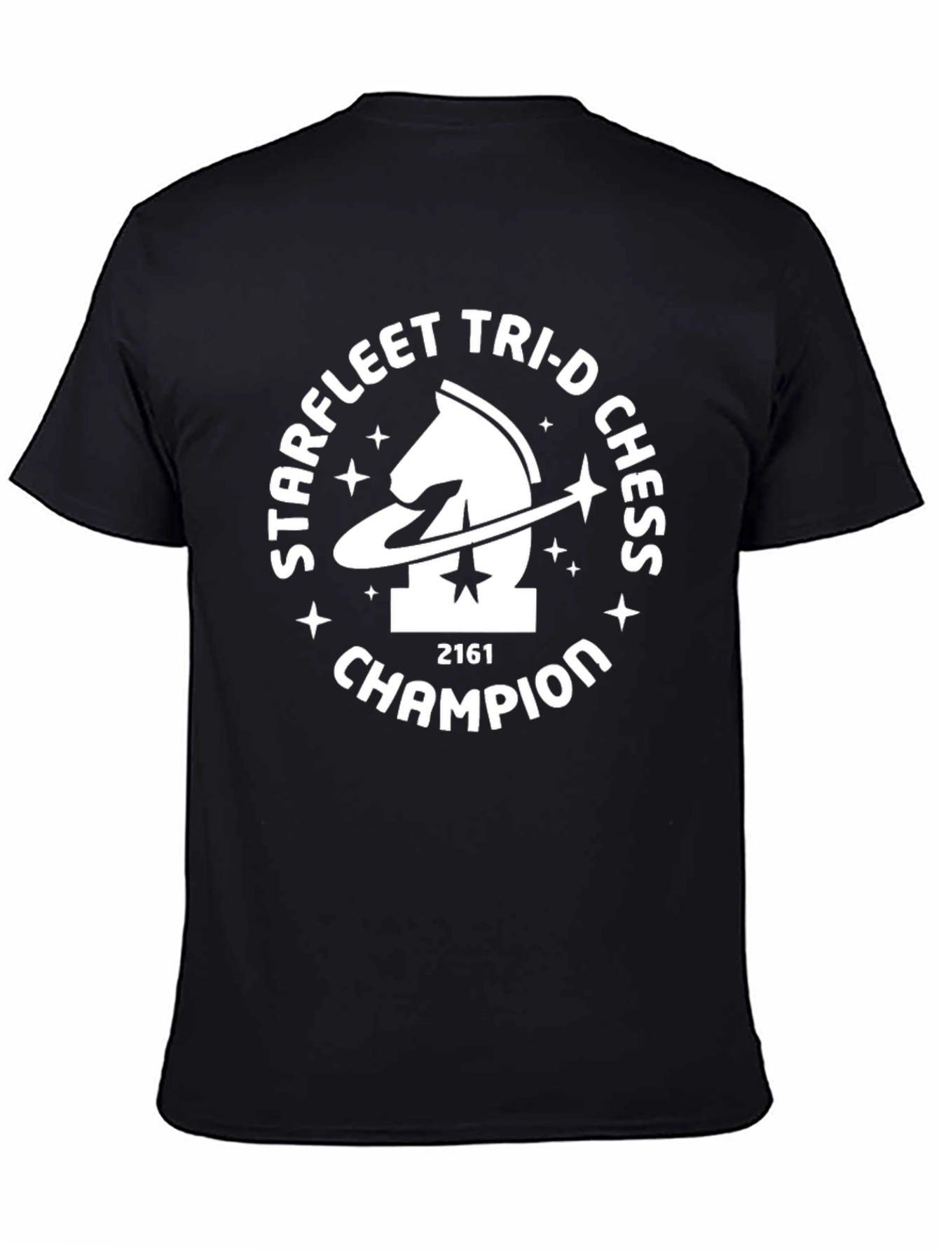 Starfleet Tri-D Chess Champion Black T-Shirt