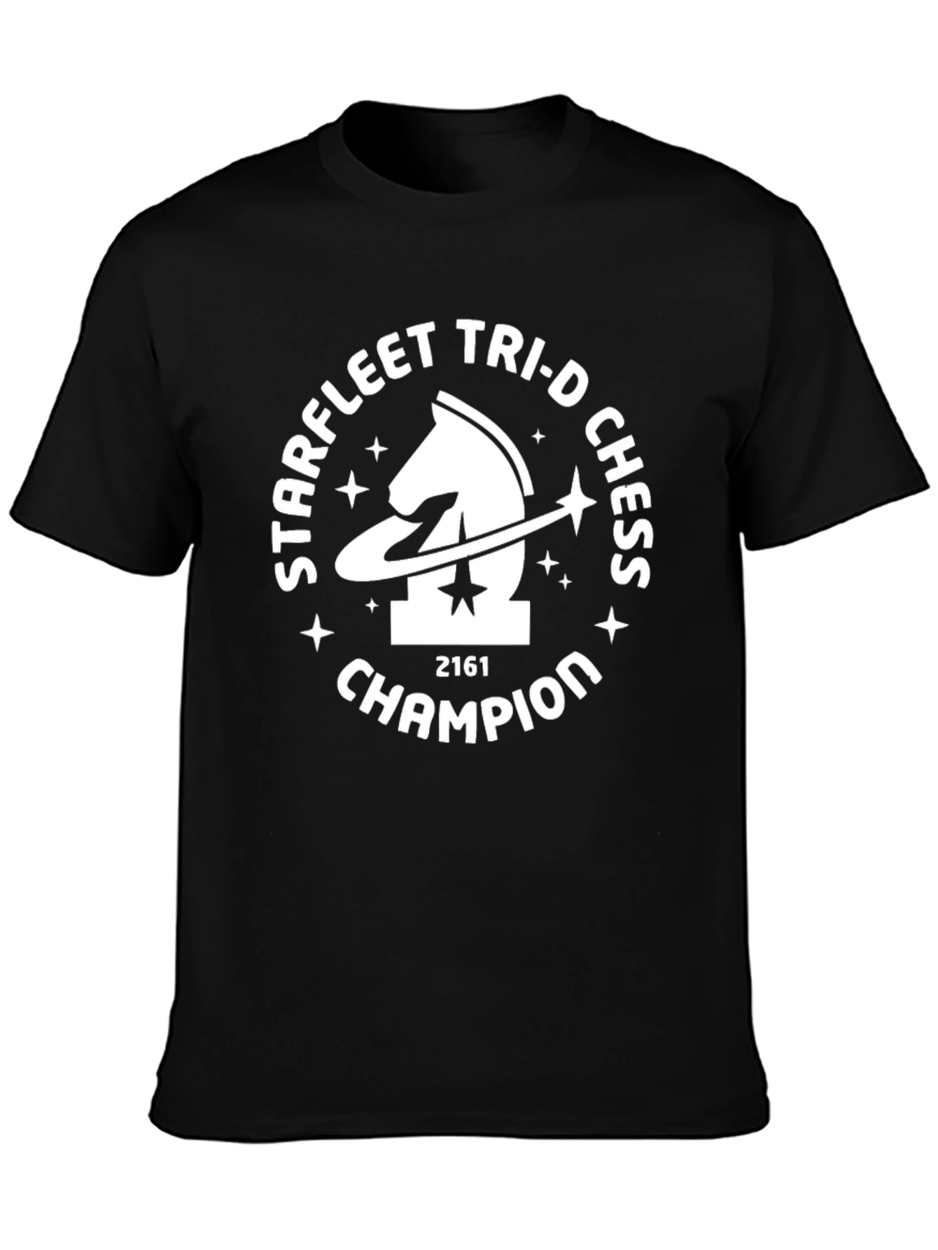 Starfleet Tri-D Chess Champion Black T-Shirt