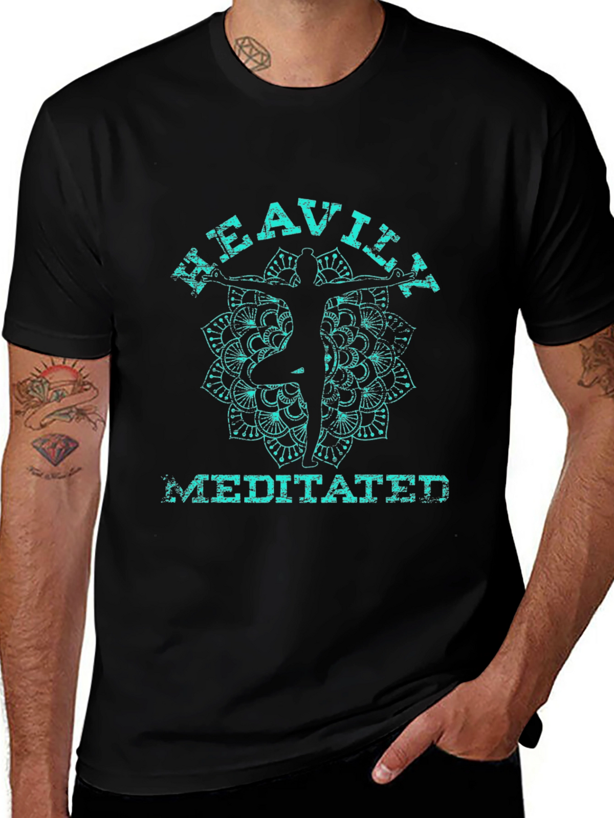 Heavily Meditated Graphic Tee - Black