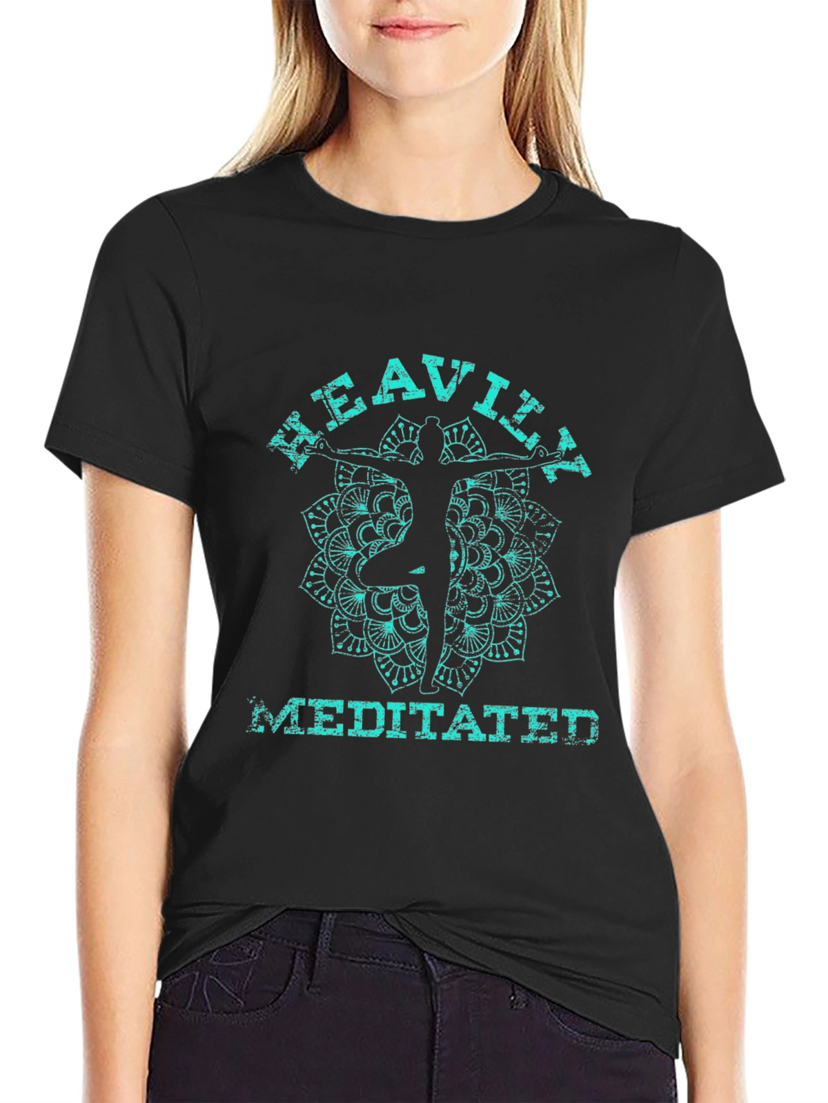 Heavily Meditated Graphic Tee - Black