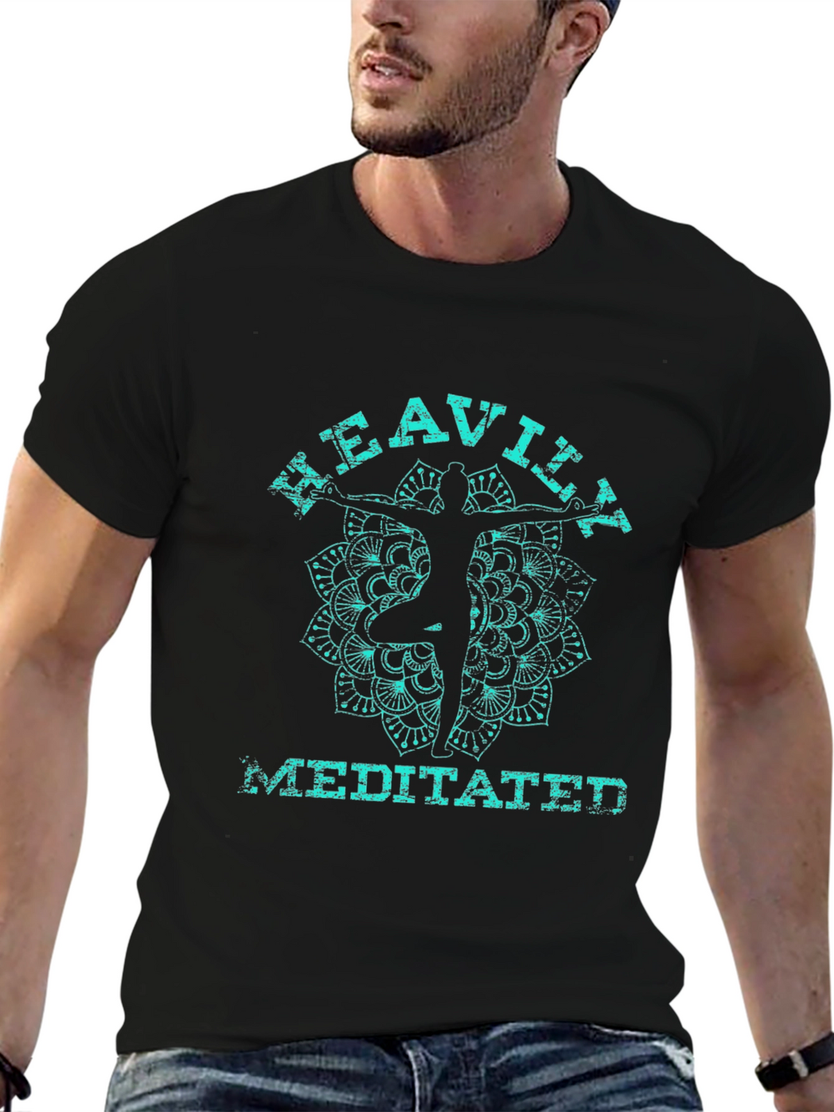 Heavily Meditated Graphic Tee - Black