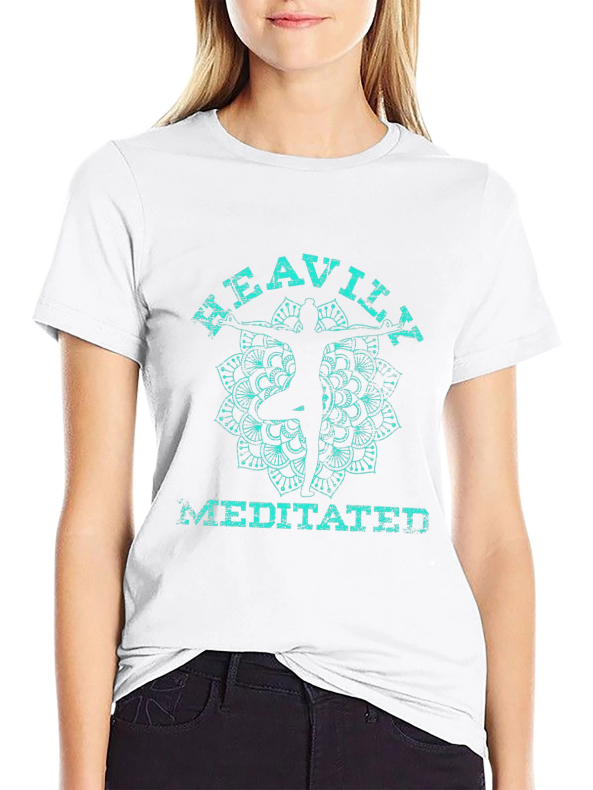 Heavily Meditated Graphic Tee - Black