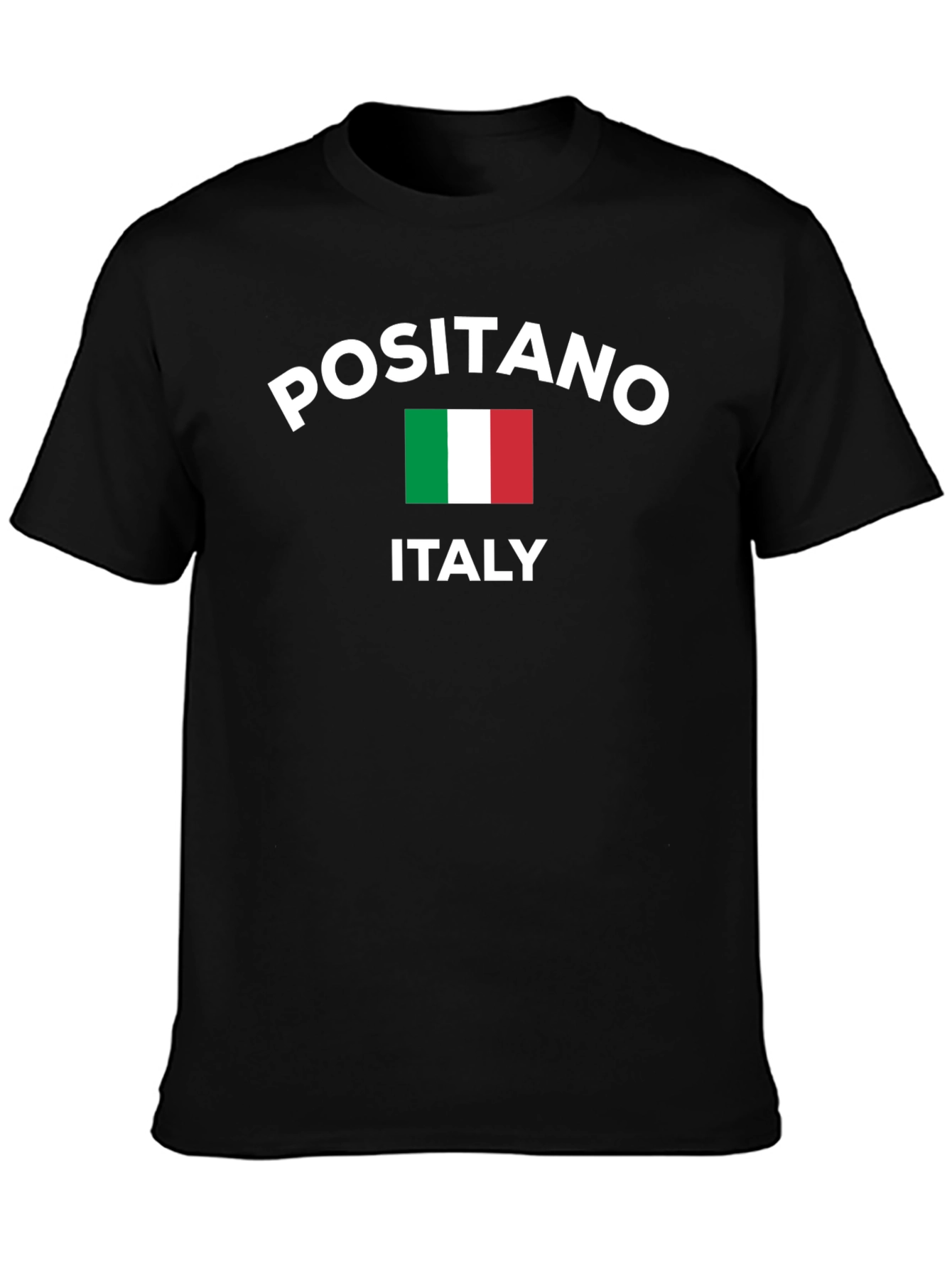 Positano Italy T-Shirt Italian Flag Design
