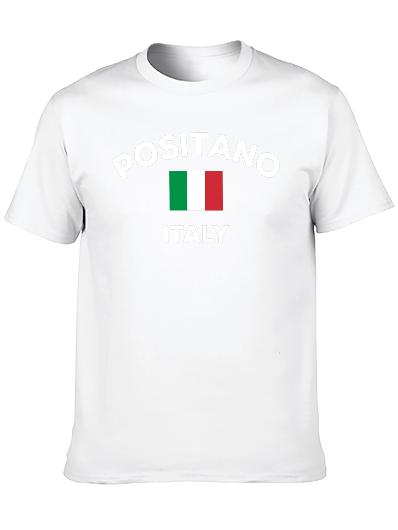 Positano Italy T-Shirt Italian Flag Design