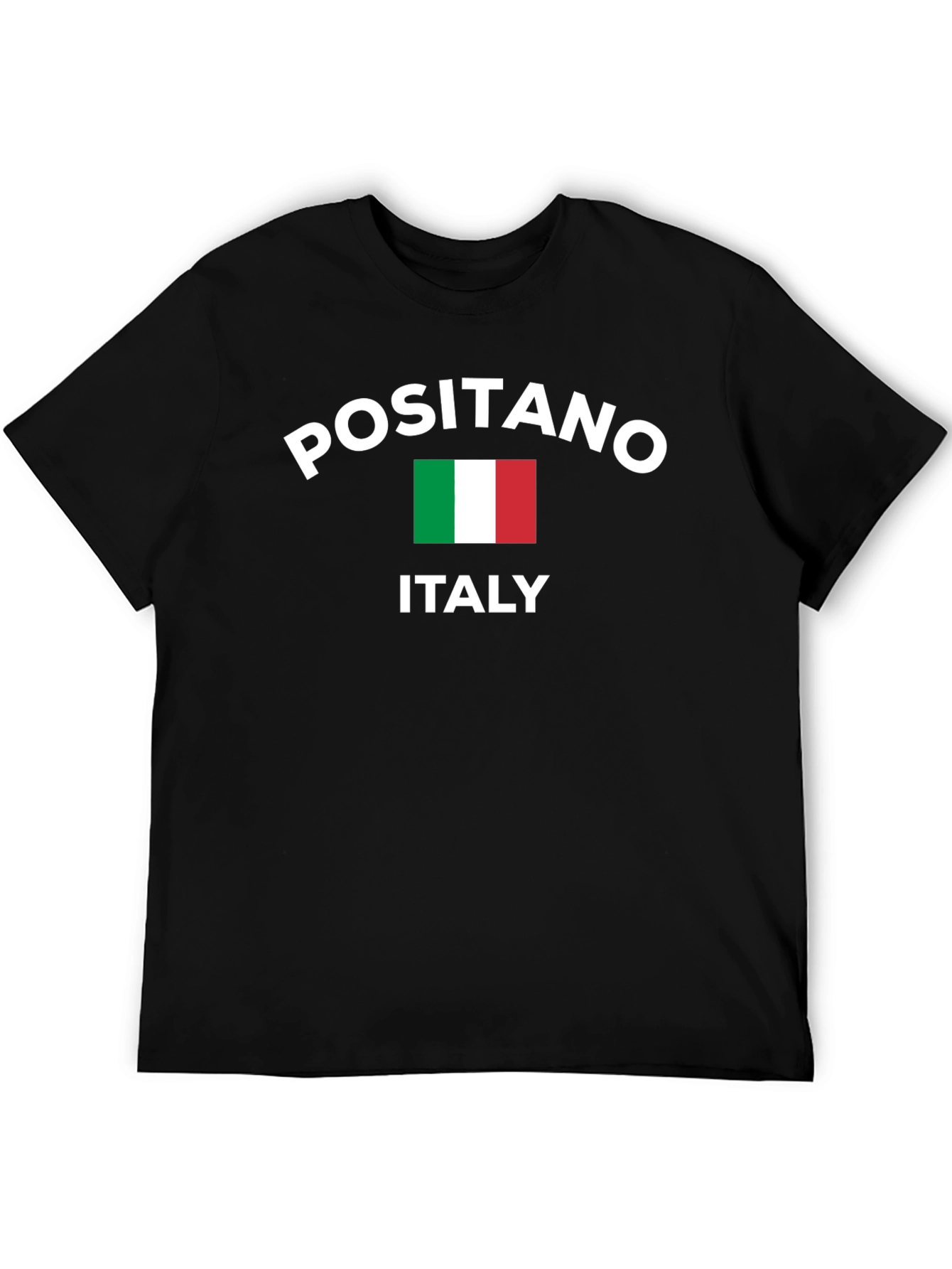 Positano Italy T-Shirt Italian Flag Design