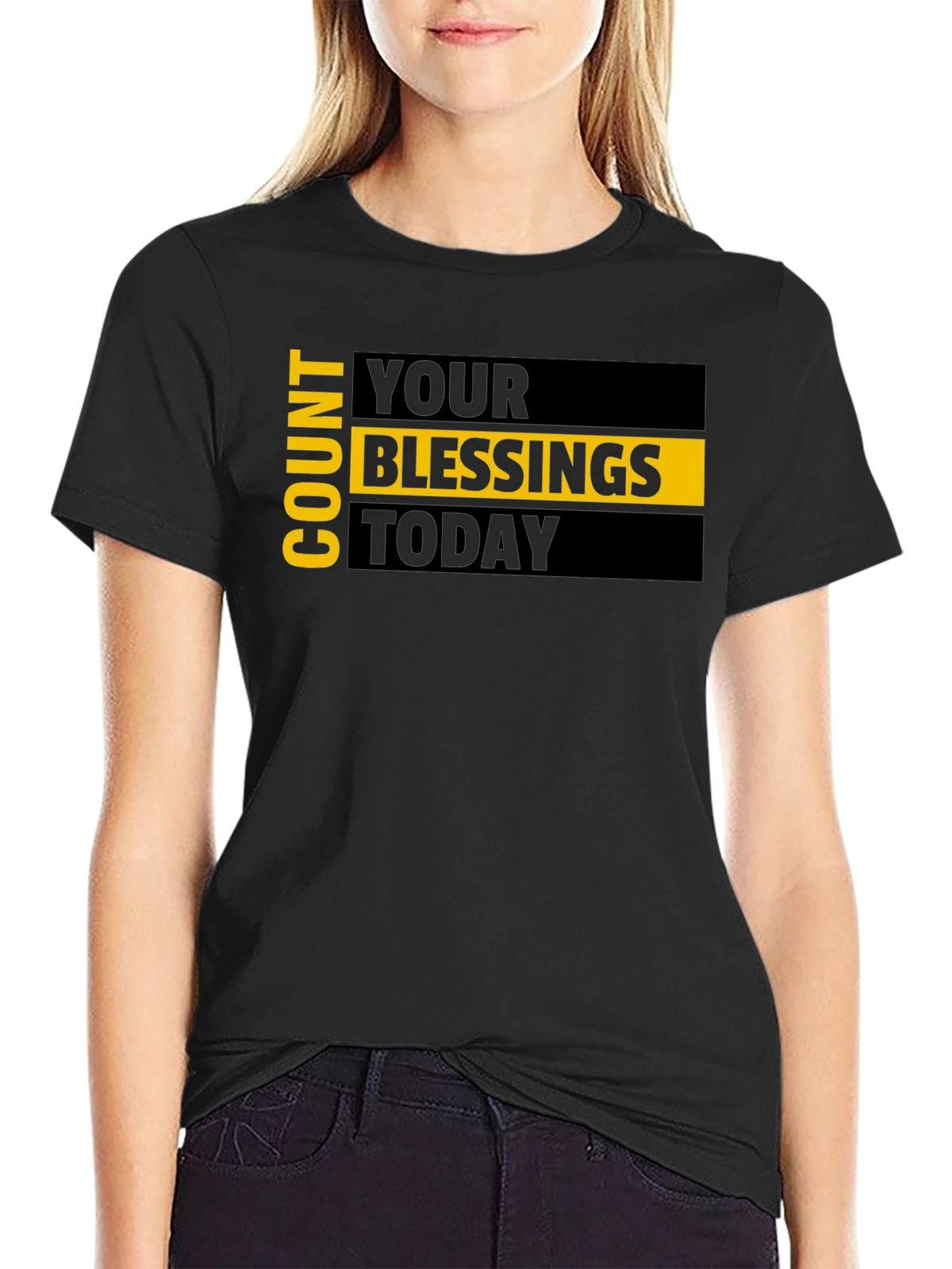 Count Your Blessings Graphic Tee - Black