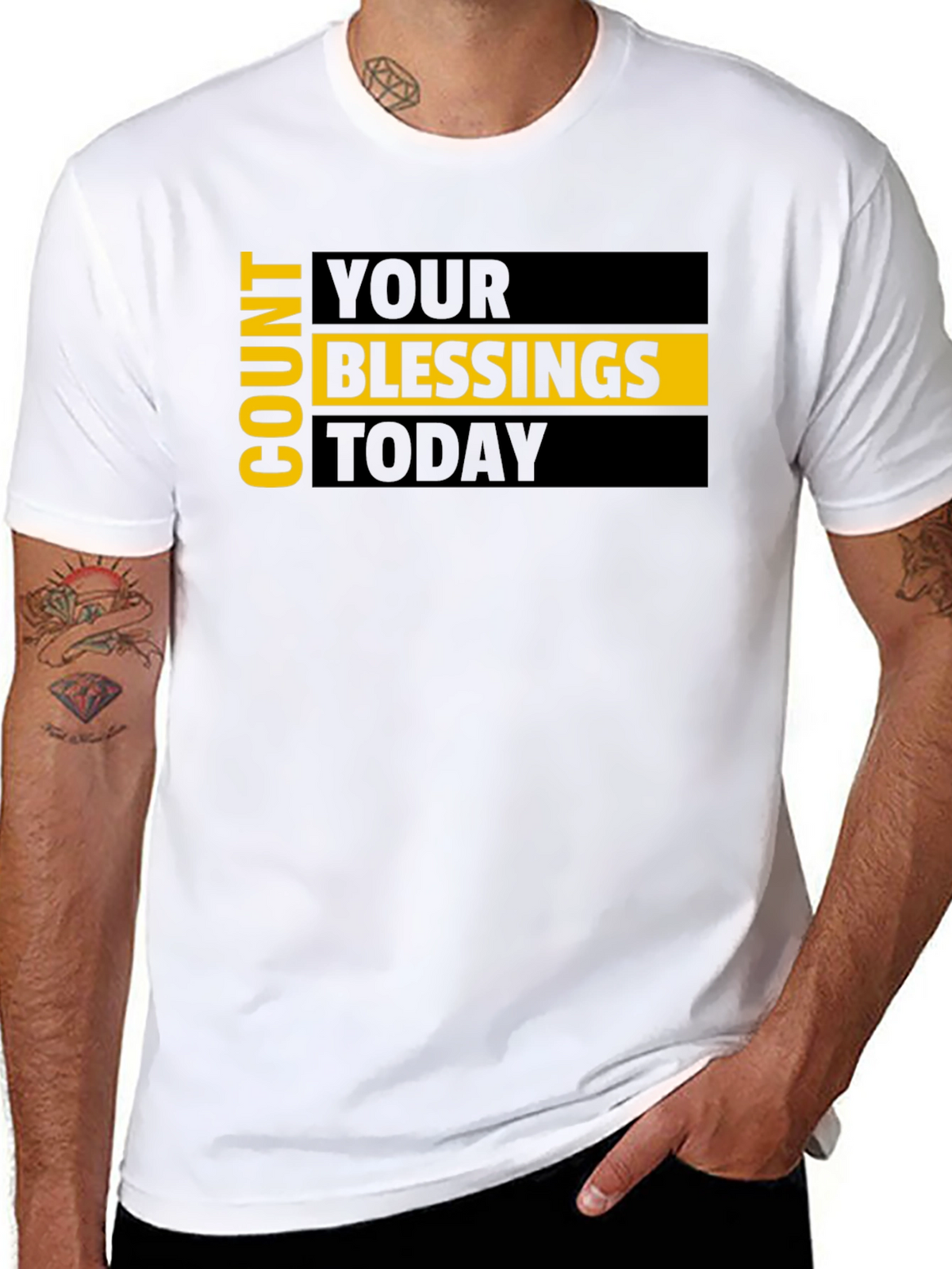 Count Your Blessings Graphic Tee - Black