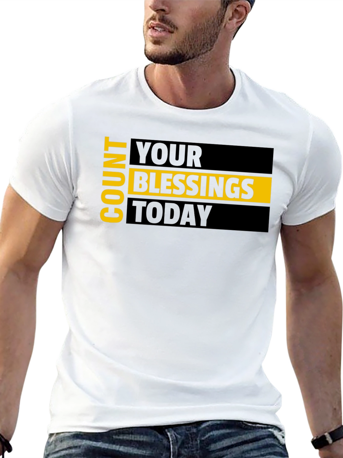 Count Your Blessings Graphic Tee - Black