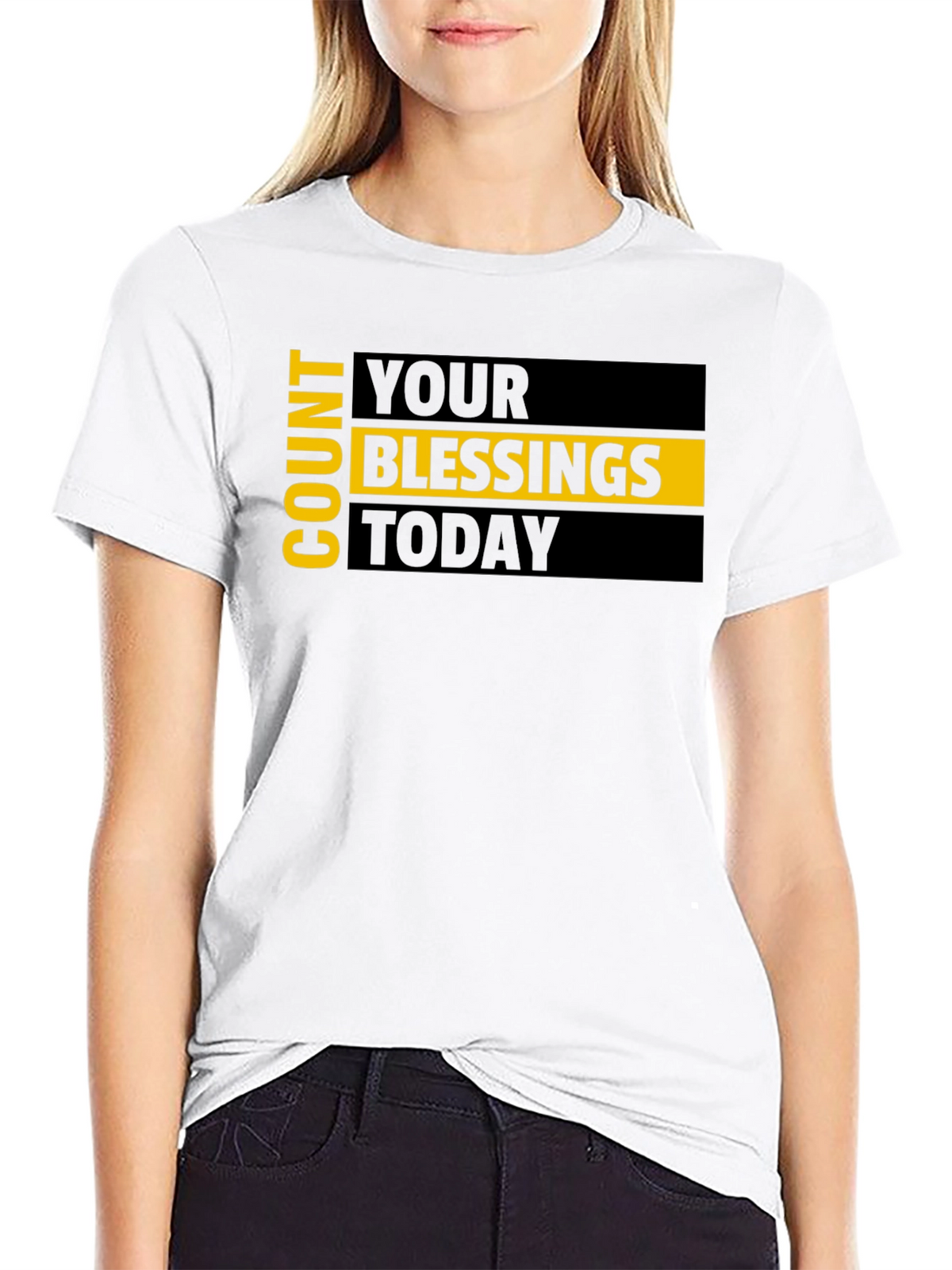 Count Your Blessings Graphic Tee - Black