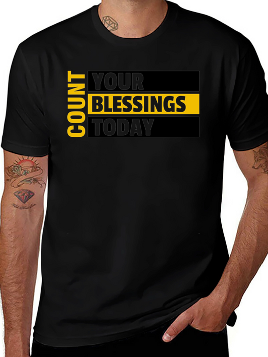 Count Your Blessings Graphic Tee - Black