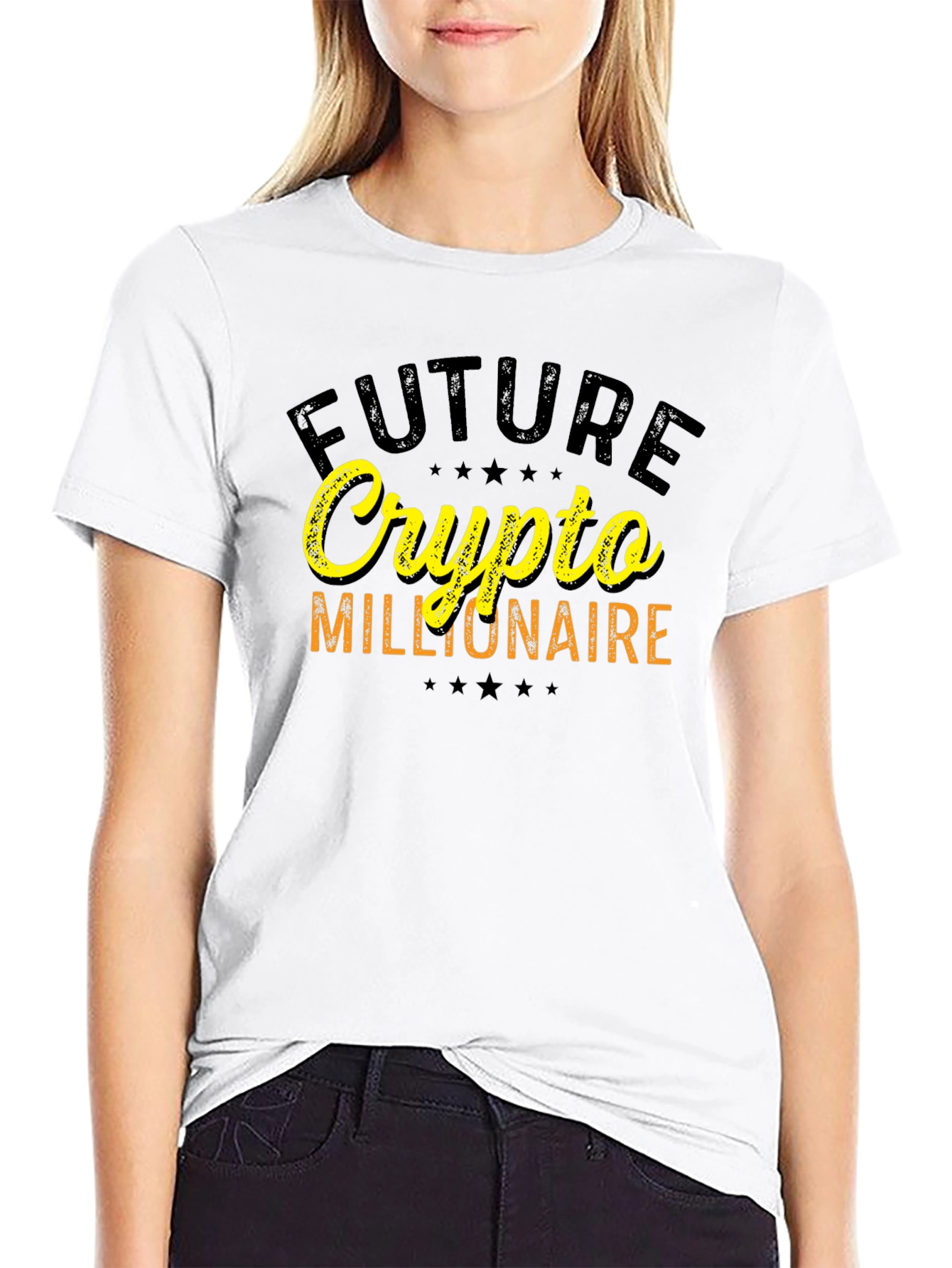 Future Crypto Millionaire Graphic Tee - Black