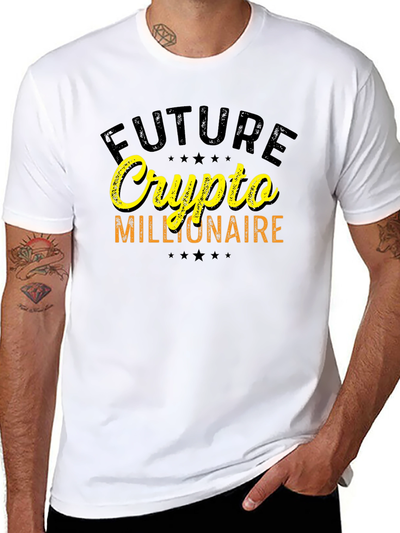 Future Crypto Millionaire Graphic Tee - Black
