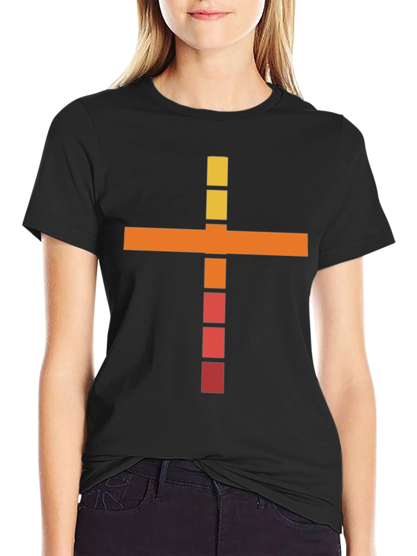 Sunset Cross Graphic Tee - Stylish Religious Apparel