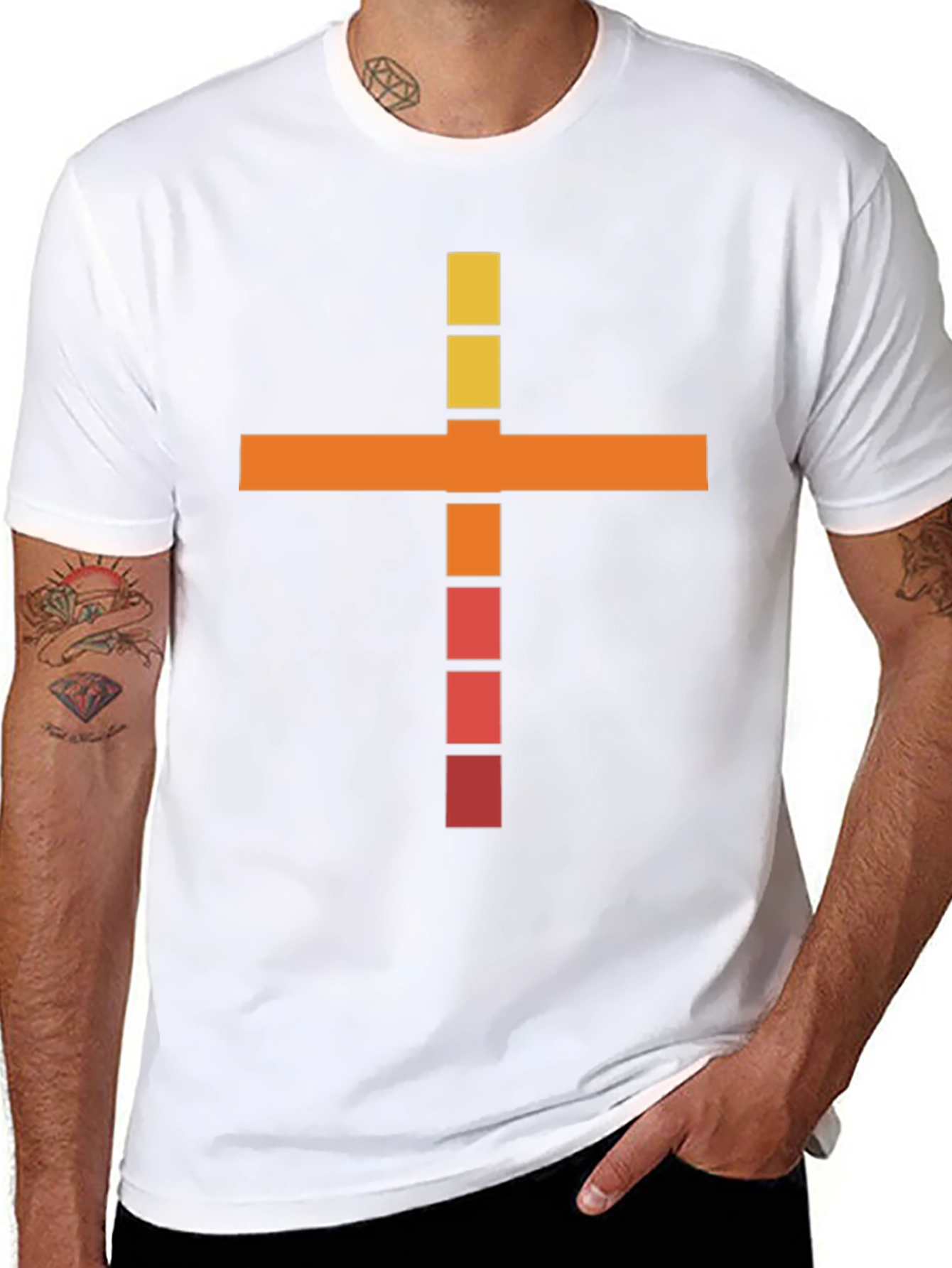 Sunset Cross Graphic Tee - Stylish Religious Apparel