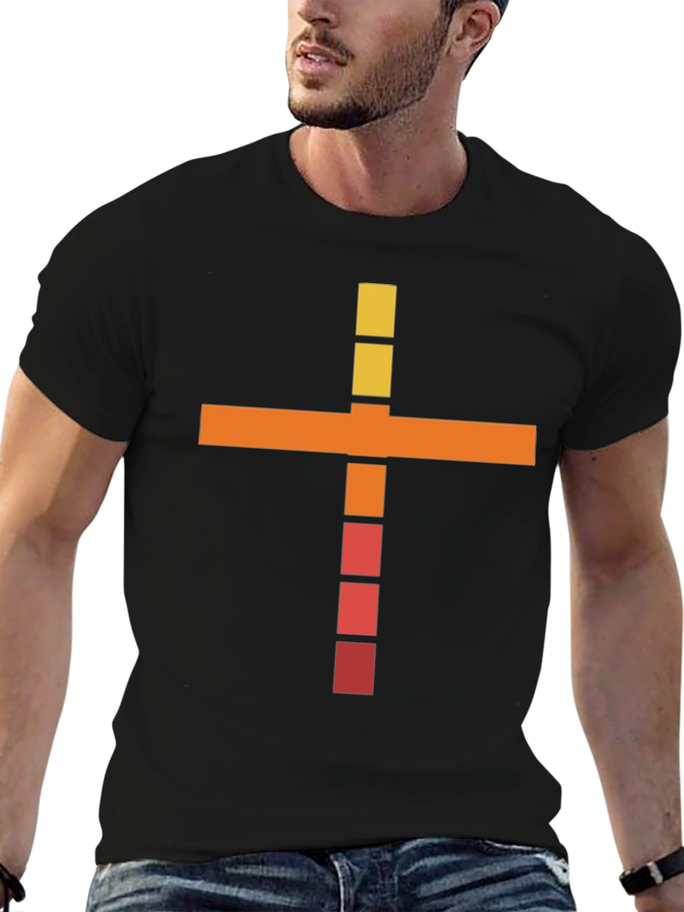 Sunset Cross Graphic Tee - Stylish Religious Apparel