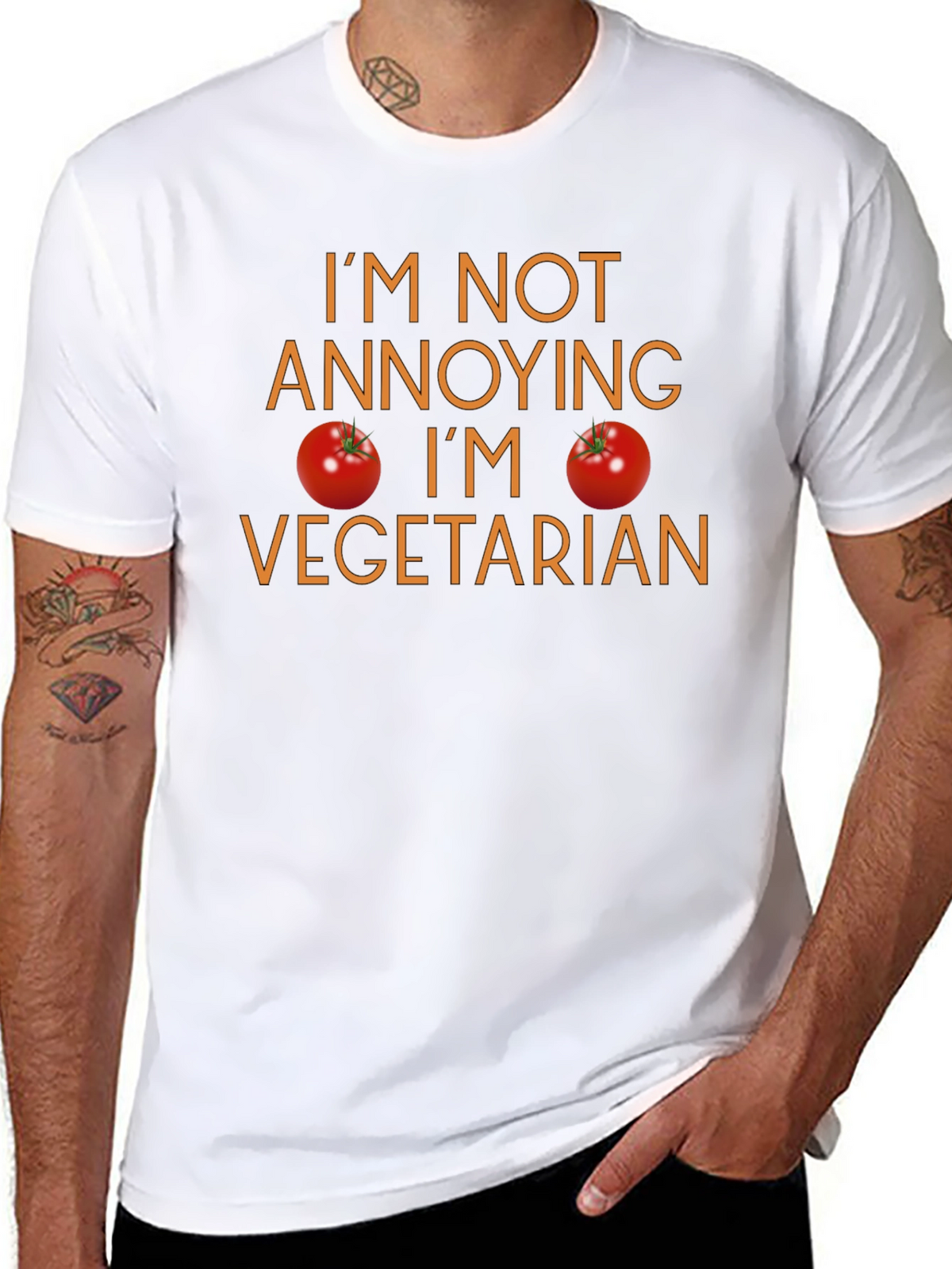 Vegetarian Humor Graphic Tee - Funny Foodie T-Shirt