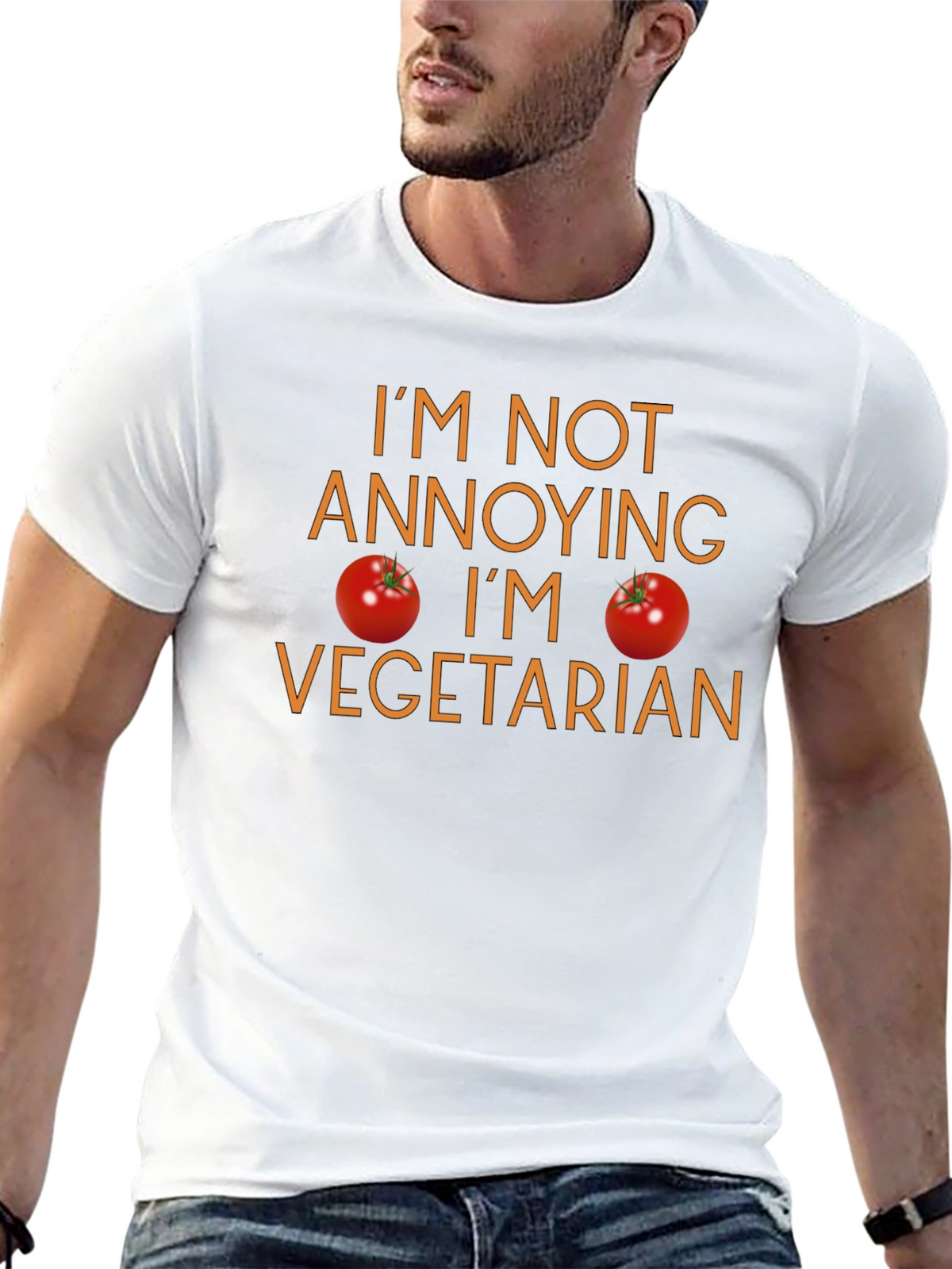 Vegetarian Humor Graphic Tee - Funny Foodie T-Shirt