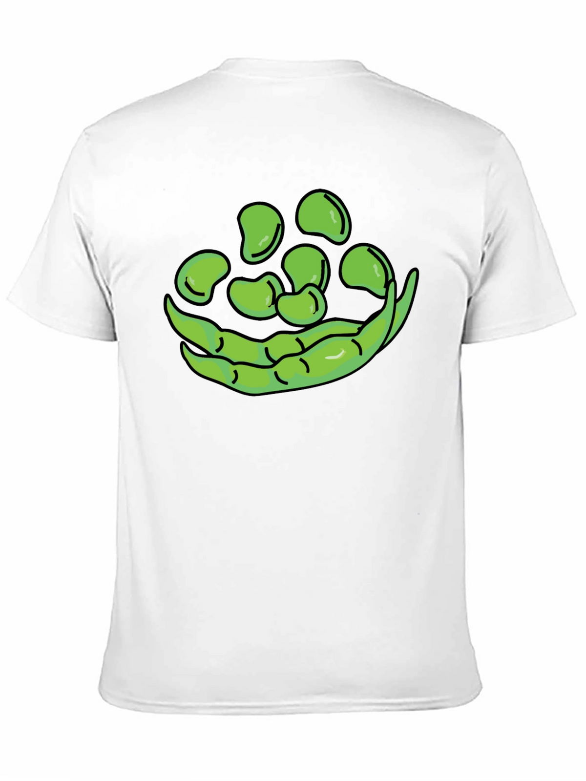 Funny Green Beans Graphic T-Shirt - Black Casual Tee