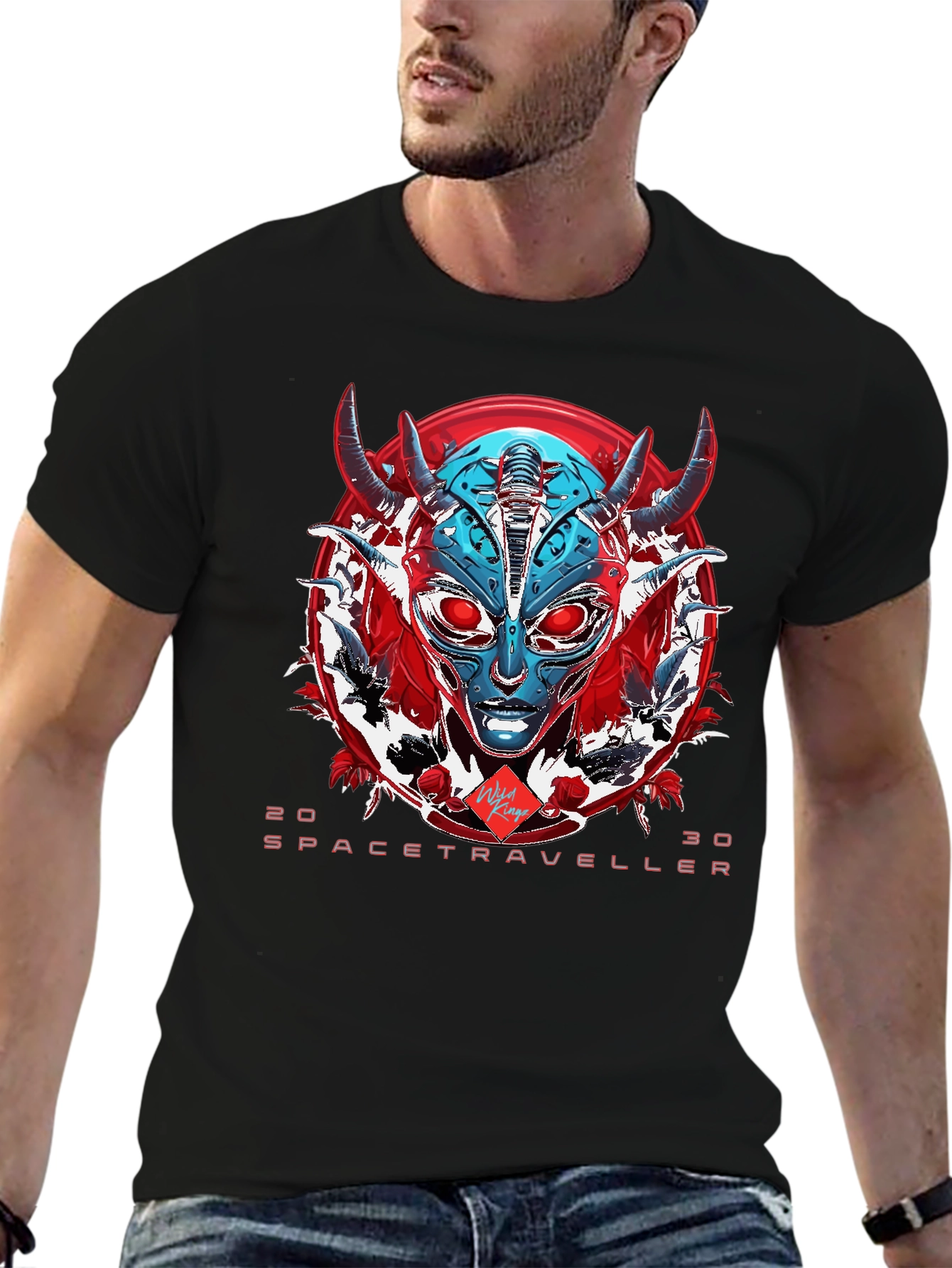 Sci-Fi Spacetraveller Graphic T-Shirt
