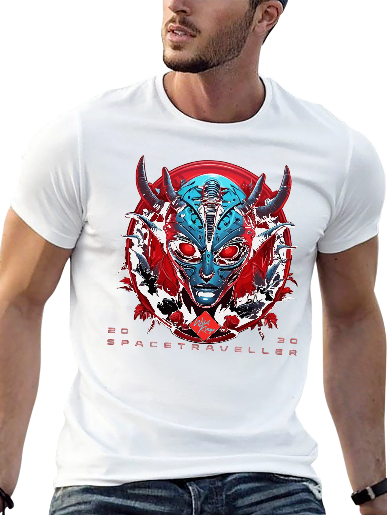 Sci-Fi Spacetraveller Graphic T-Shirt