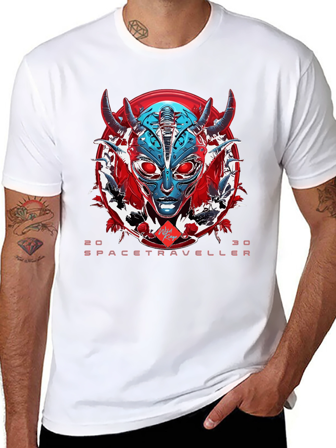 Sci-Fi Spacetraveller Graphic T-Shirt