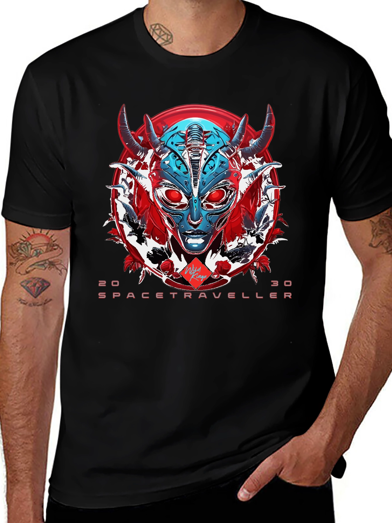 Sci-Fi Spacetraveller Graphic T-Shirt