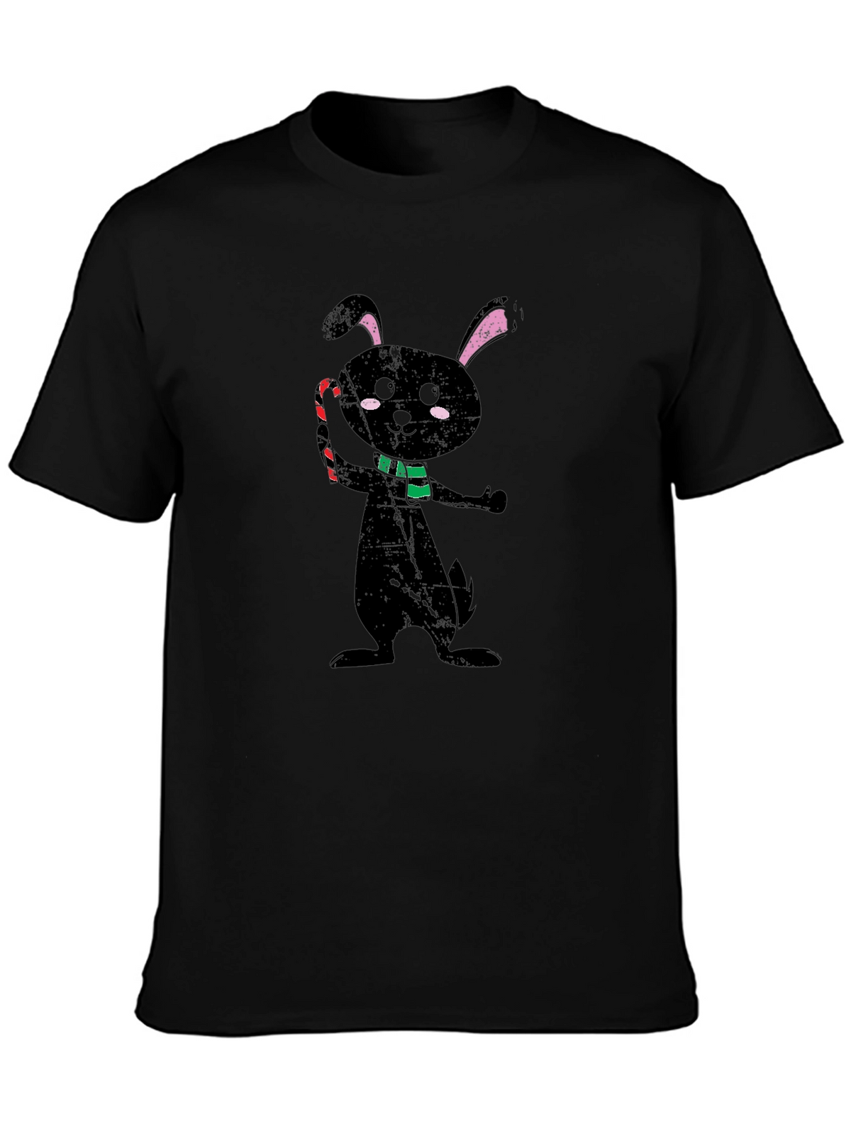 Festive Black Rabbit Graphic Tee