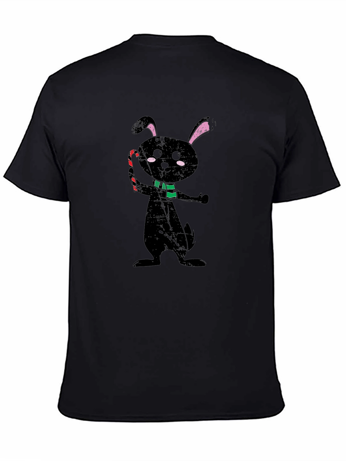 Festive Black Rabbit Graphic Tee