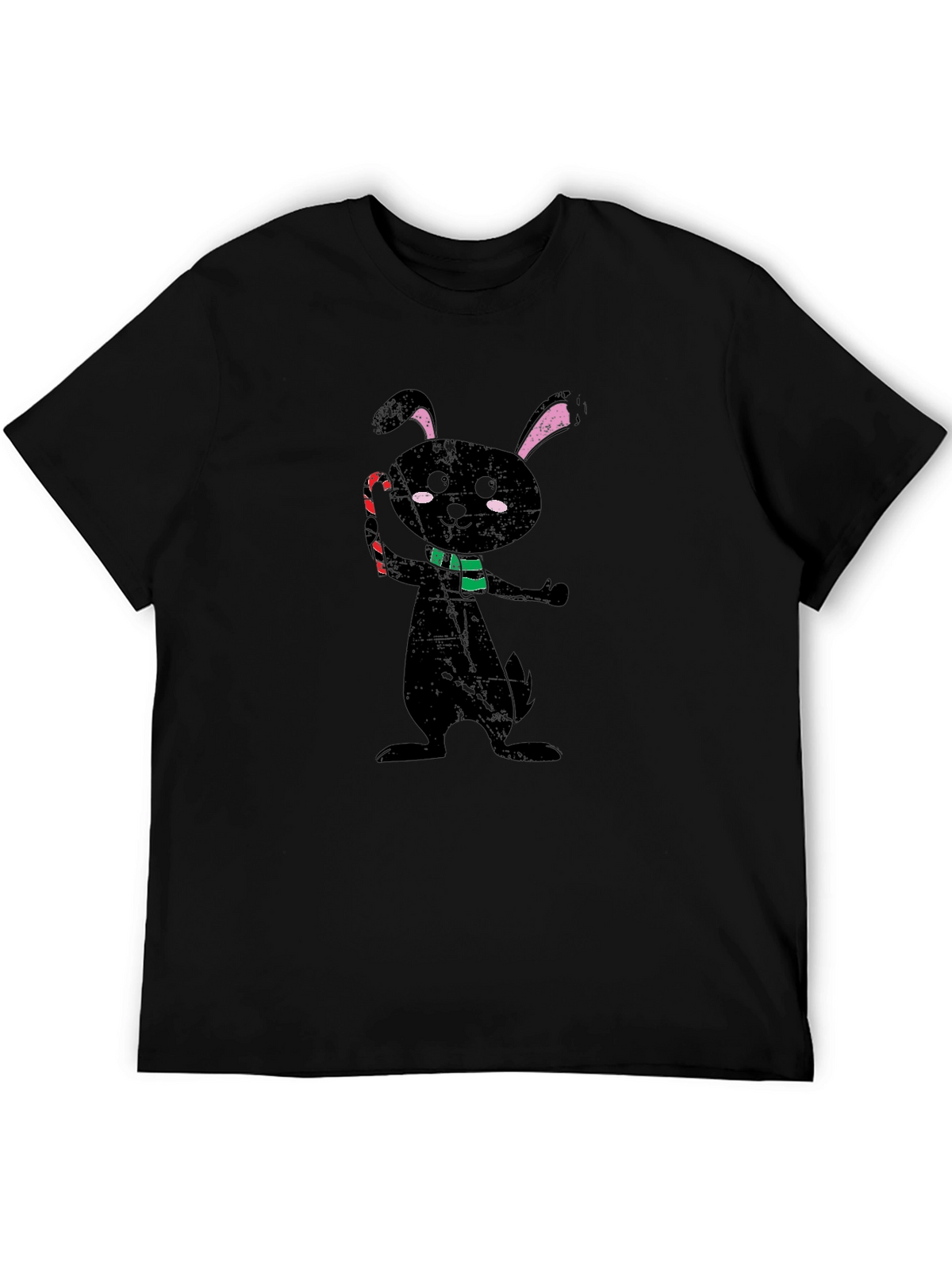 Festive Black Rabbit Graphic Tee
